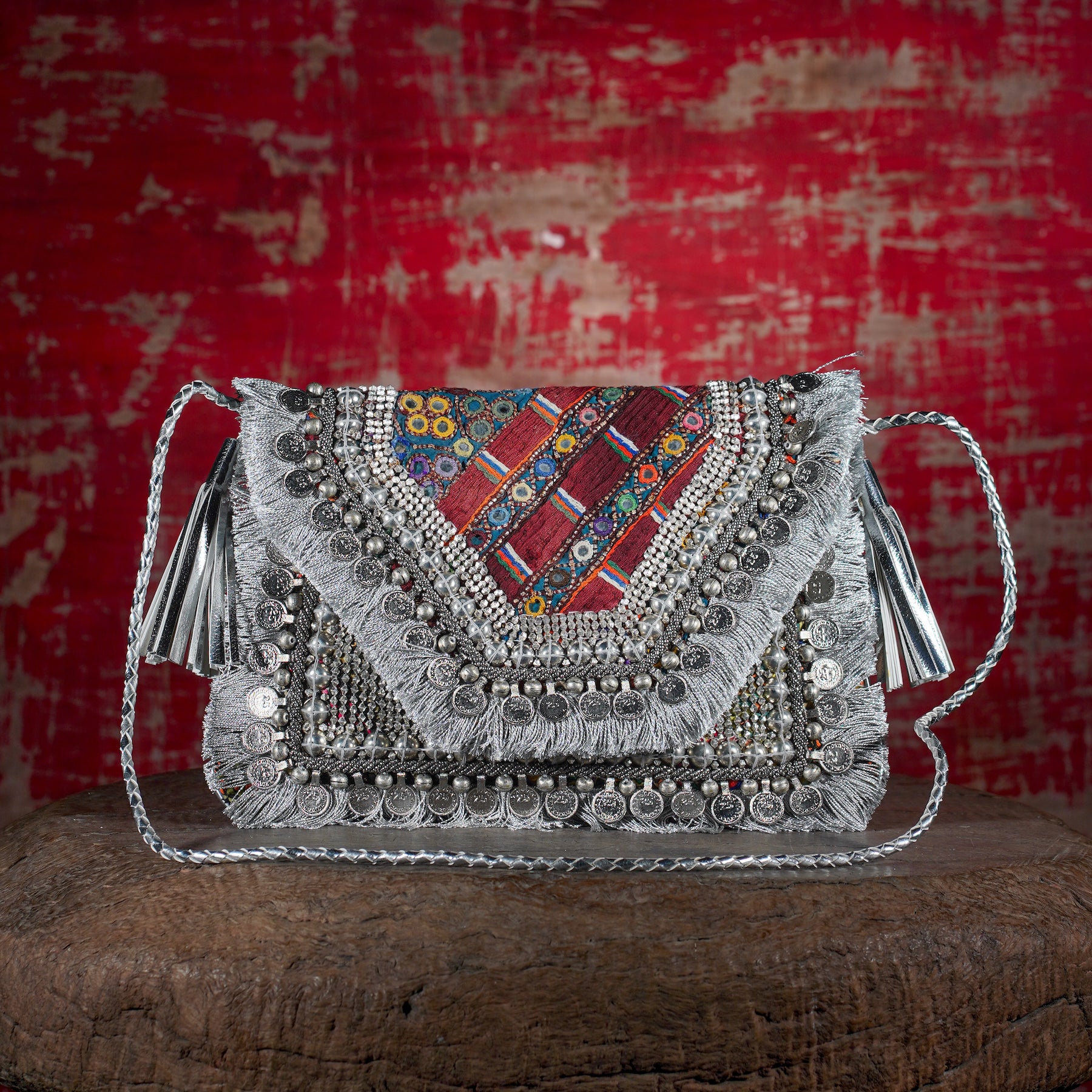 Silver Banjara Clutch 023