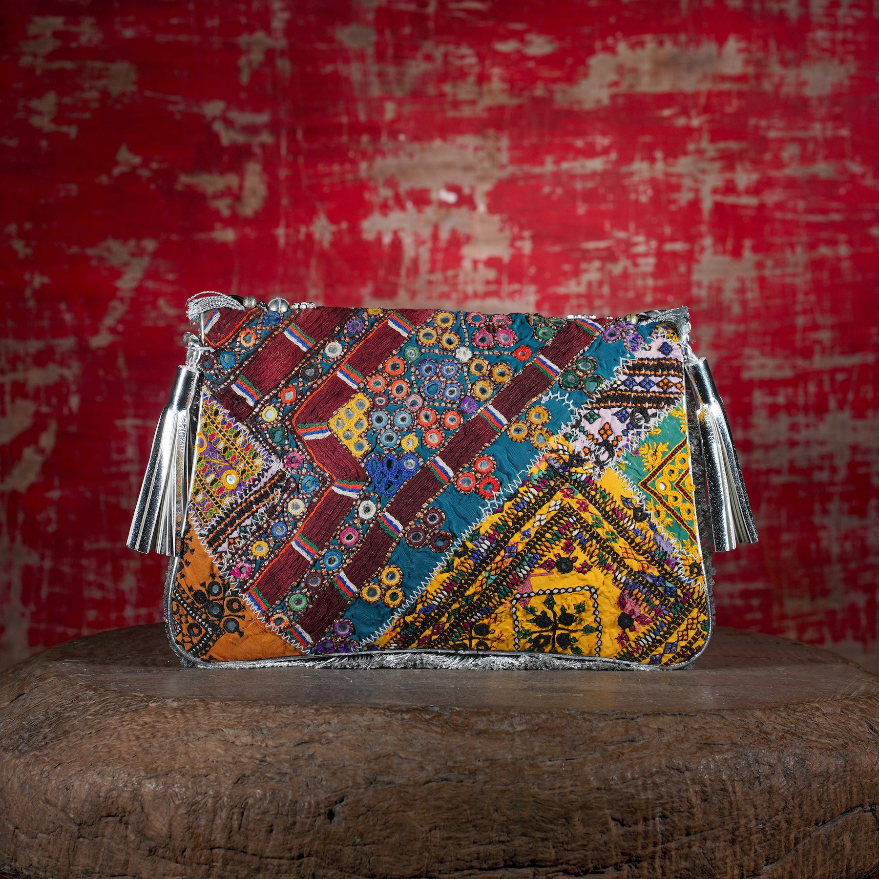 Silver Banjara Clutch 023