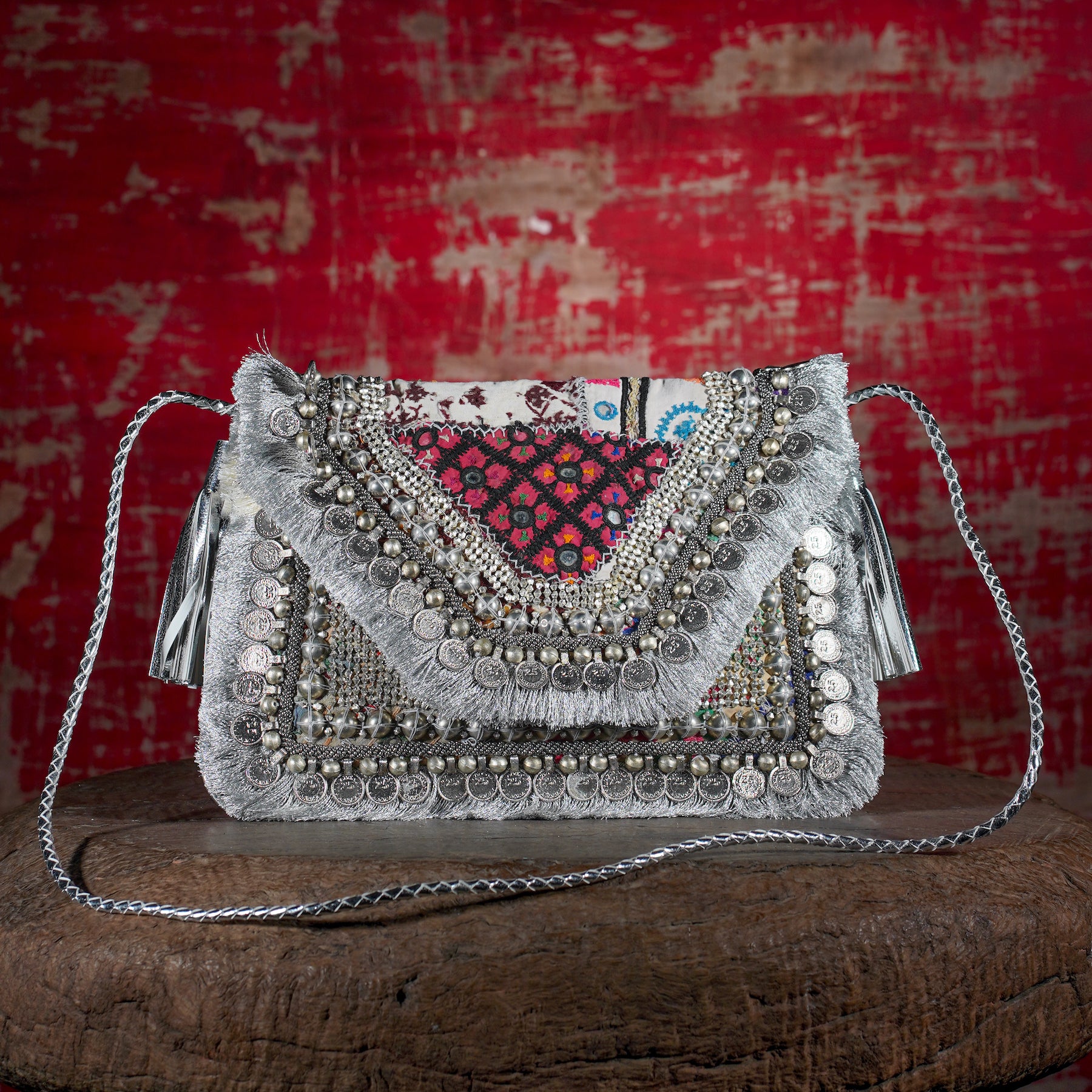 Silver Banjara Clutch 024