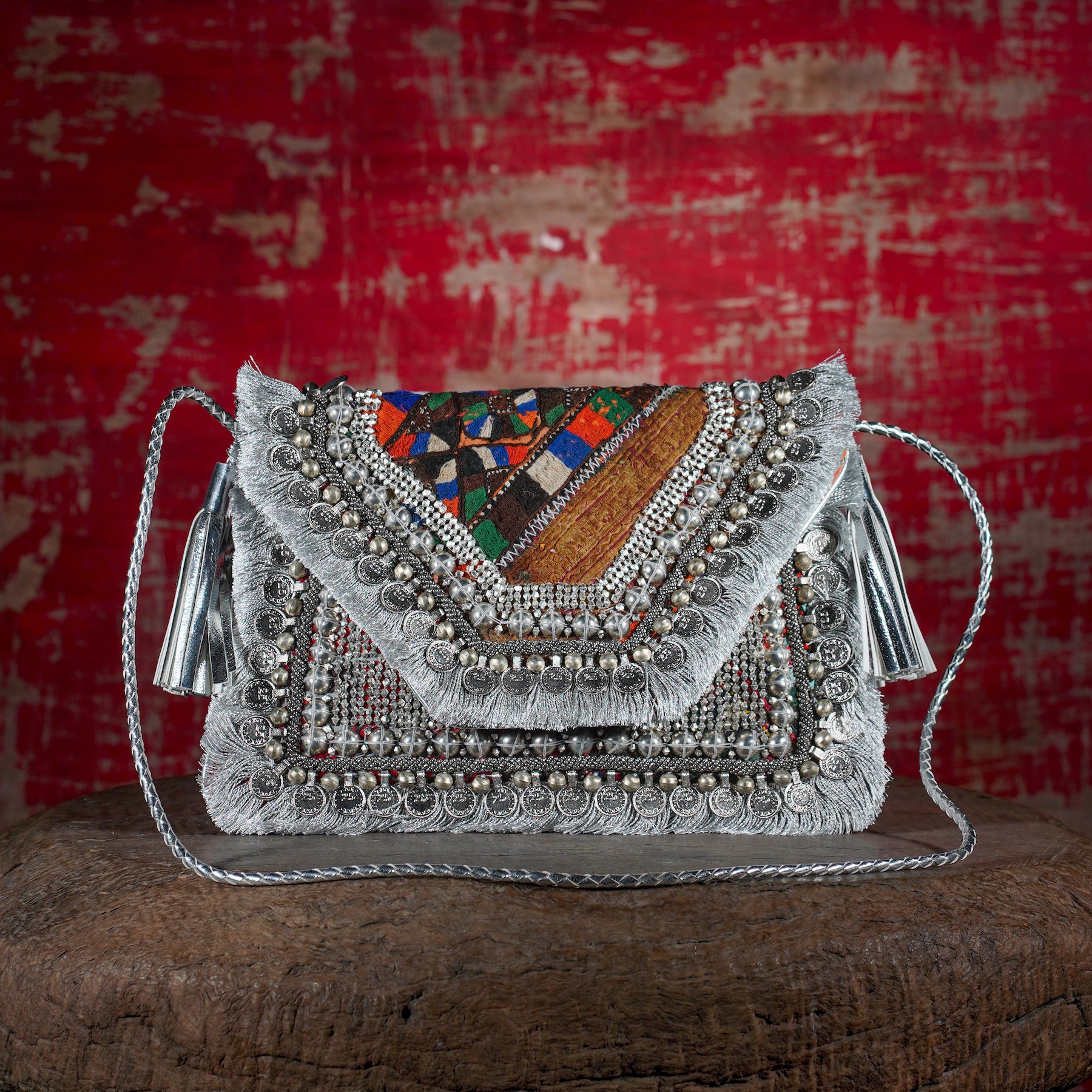 Silver Banjara Clutch 025