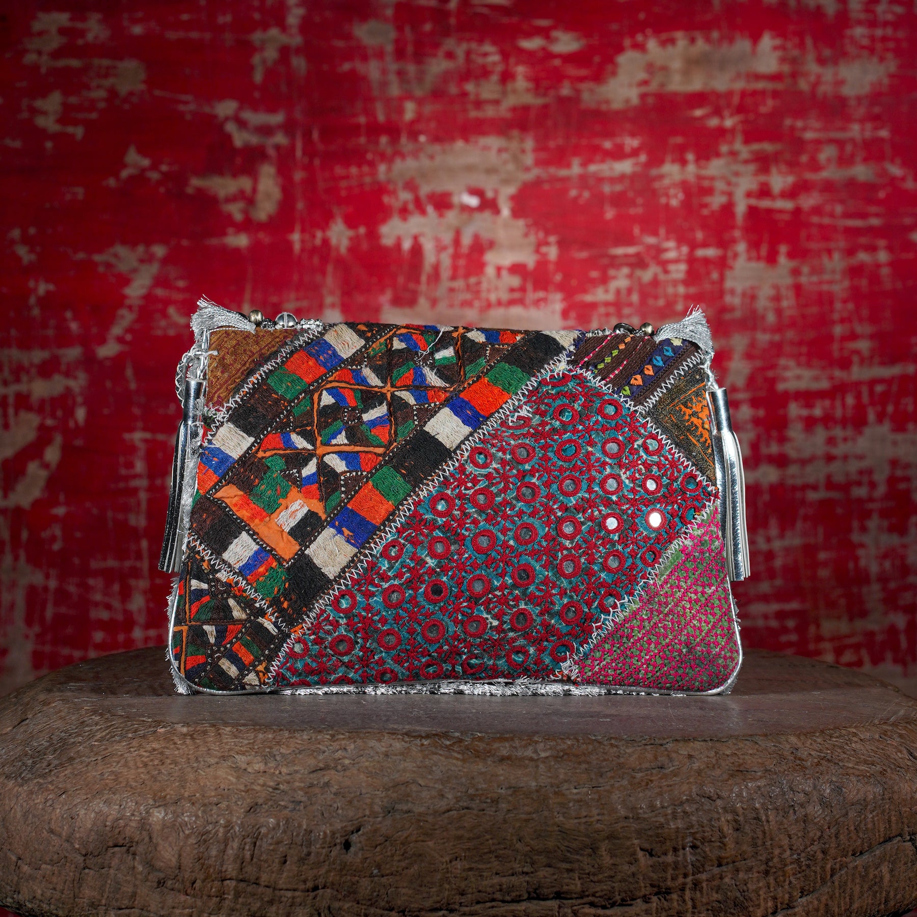 Silver Banjara Clutch 025