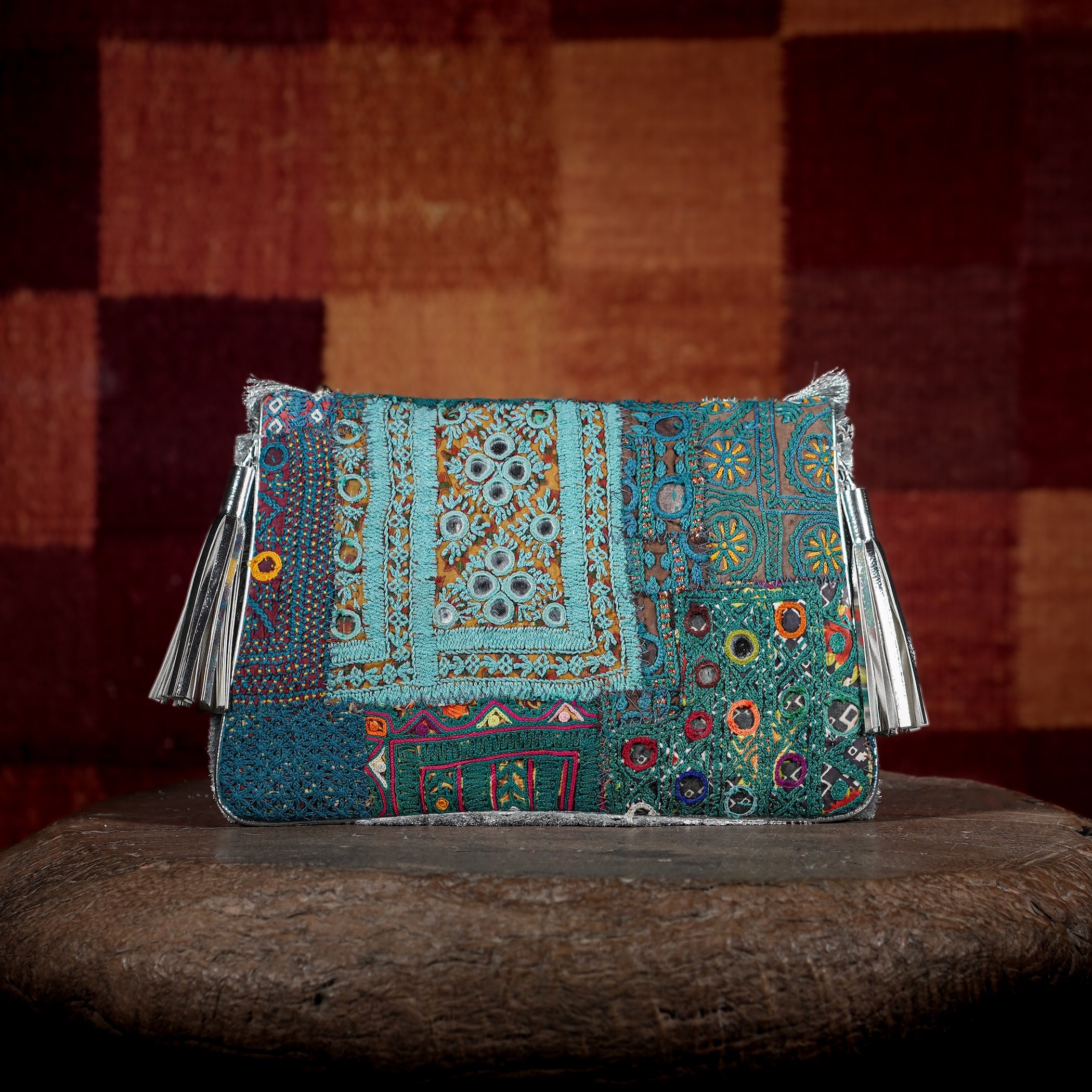 Silver Banjara Clutch 036