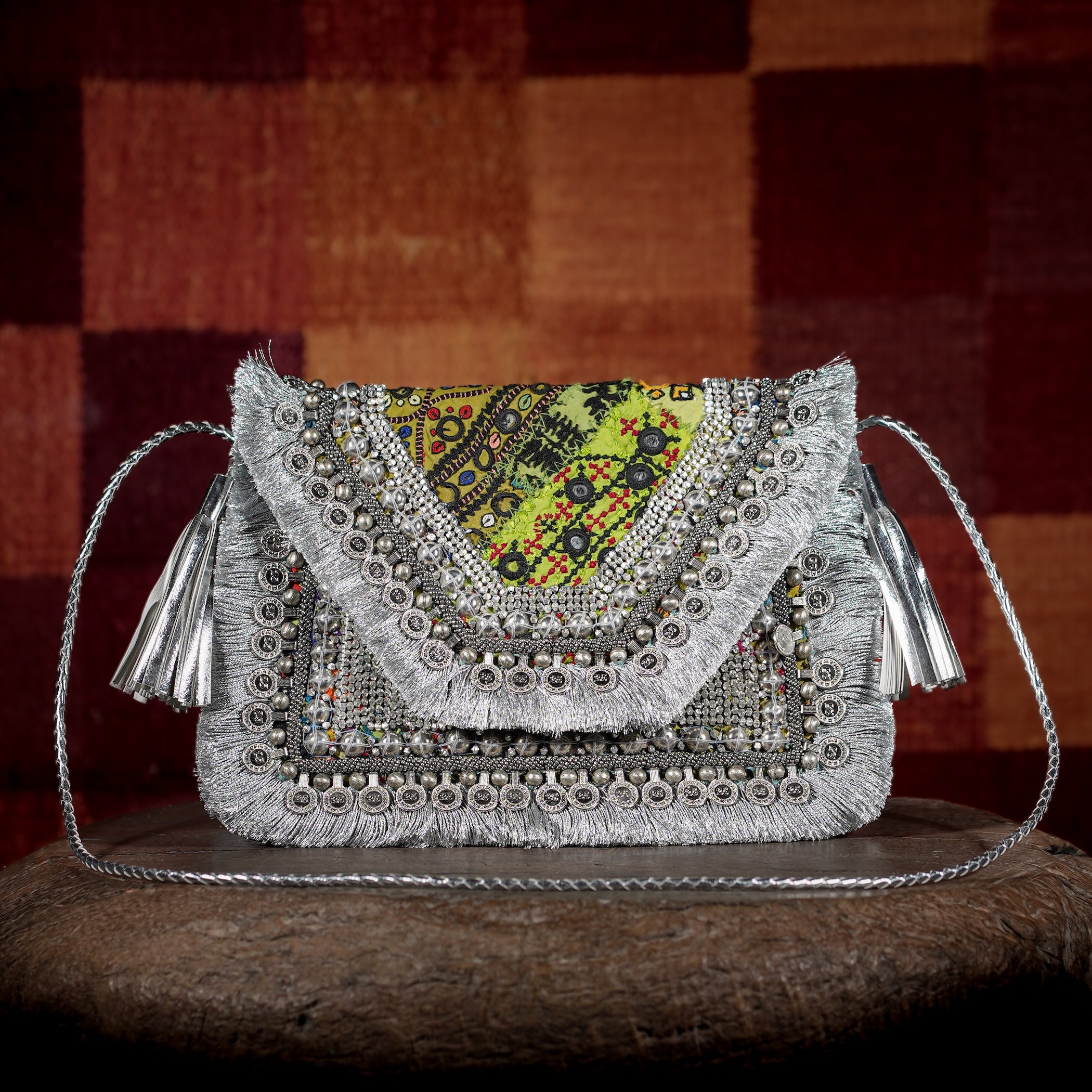 Silver Banjara Clutch 037