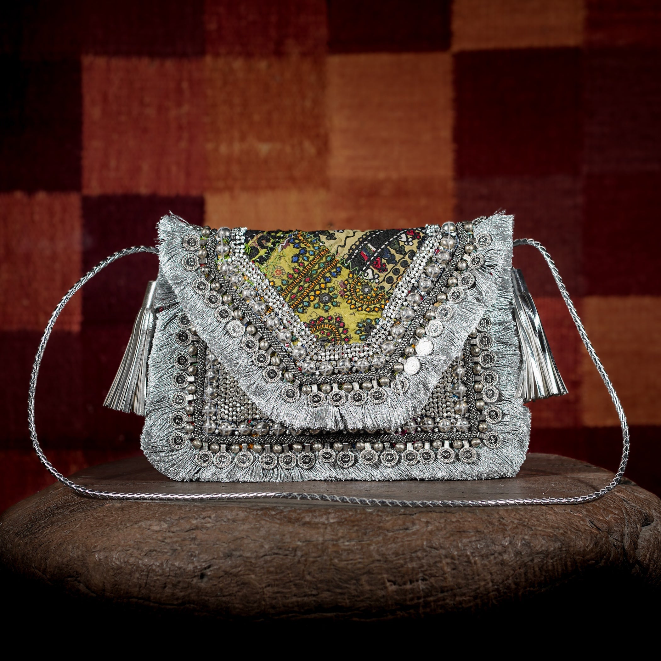 Silver Banjara Clutch 038