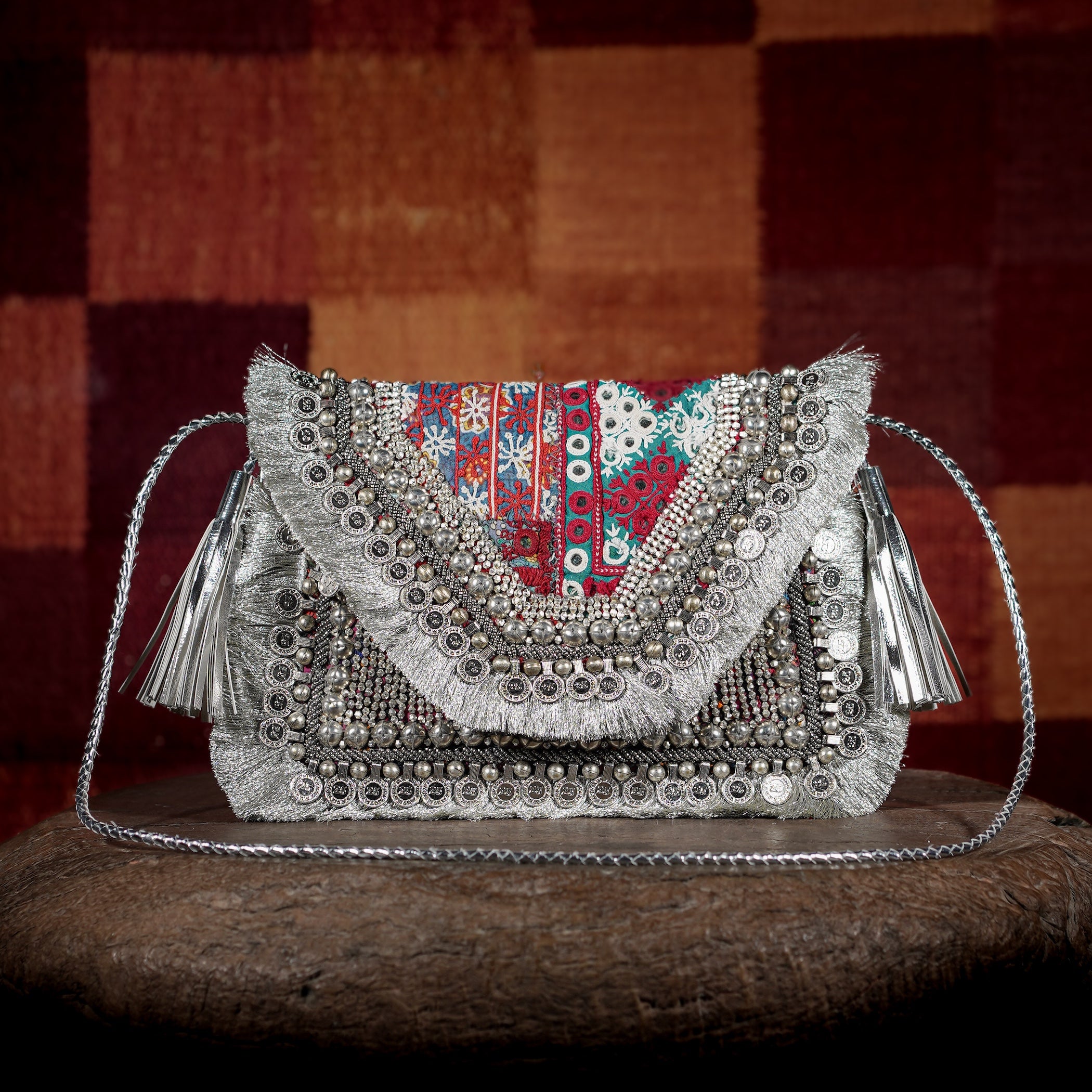 Silver Banjara Clutch 039