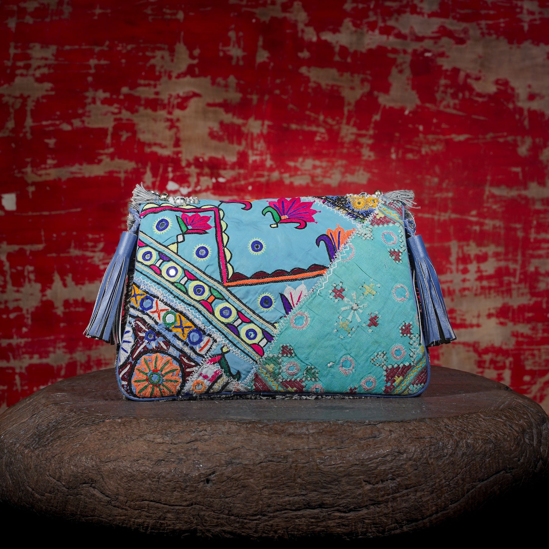 Sky Blue Banjara Clutch 009