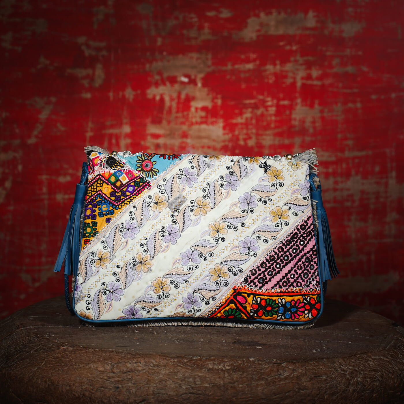 Sky Blue Banjara Clutch 001