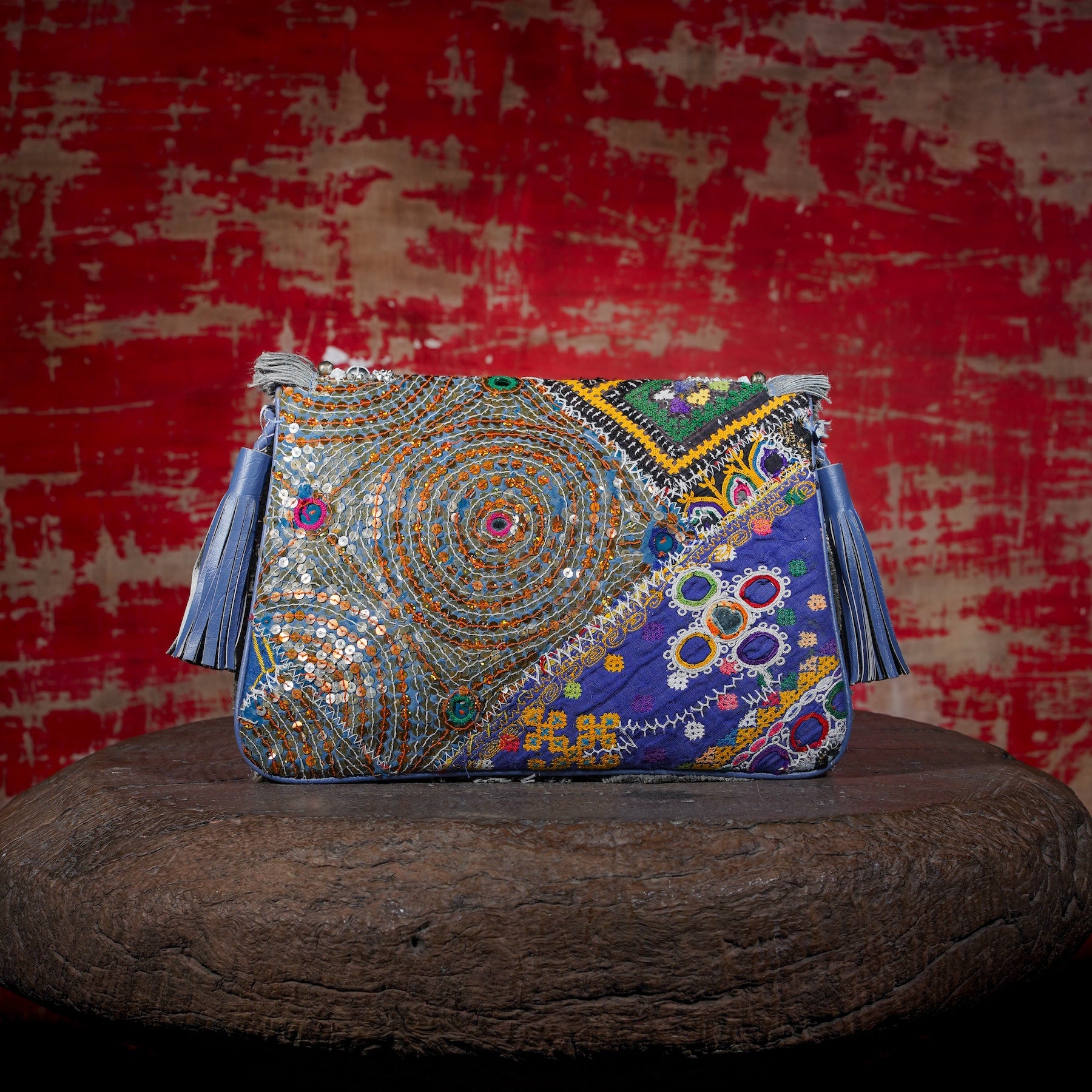 Sky Blue Banjara Clutch 010