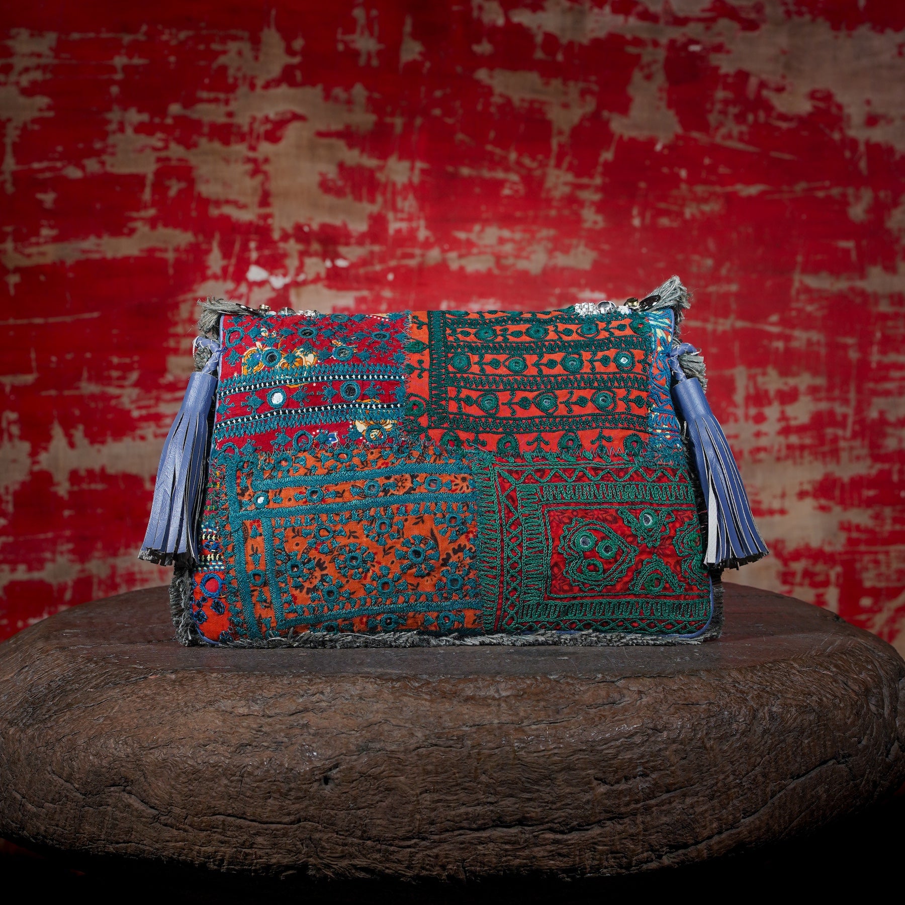 Sky Blue Banjara Clutch 011