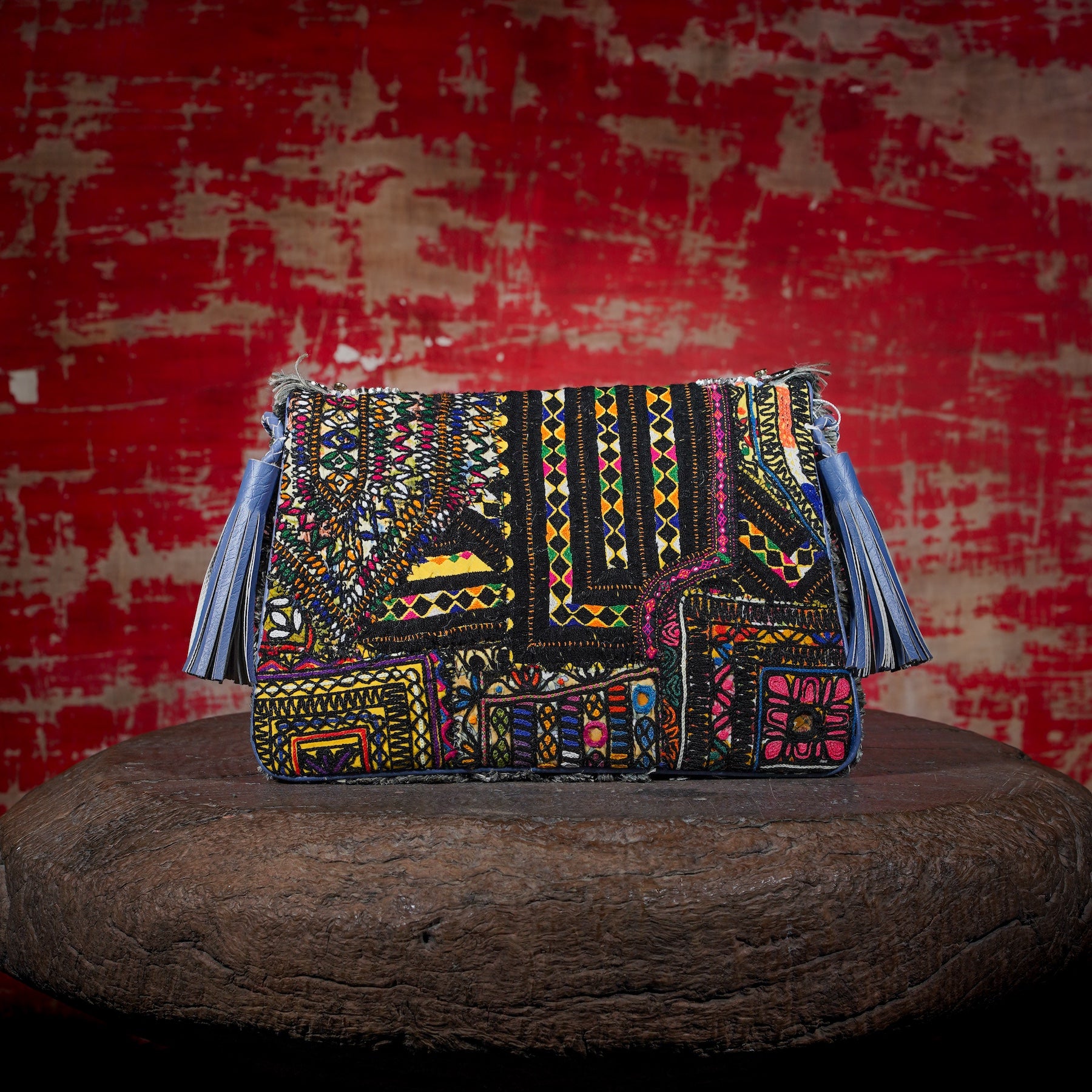 Sky Blue Banjara Clutch 012