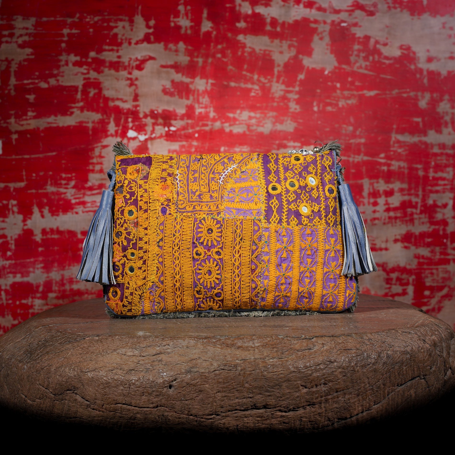 Sky Blue Banjara Clutch 018