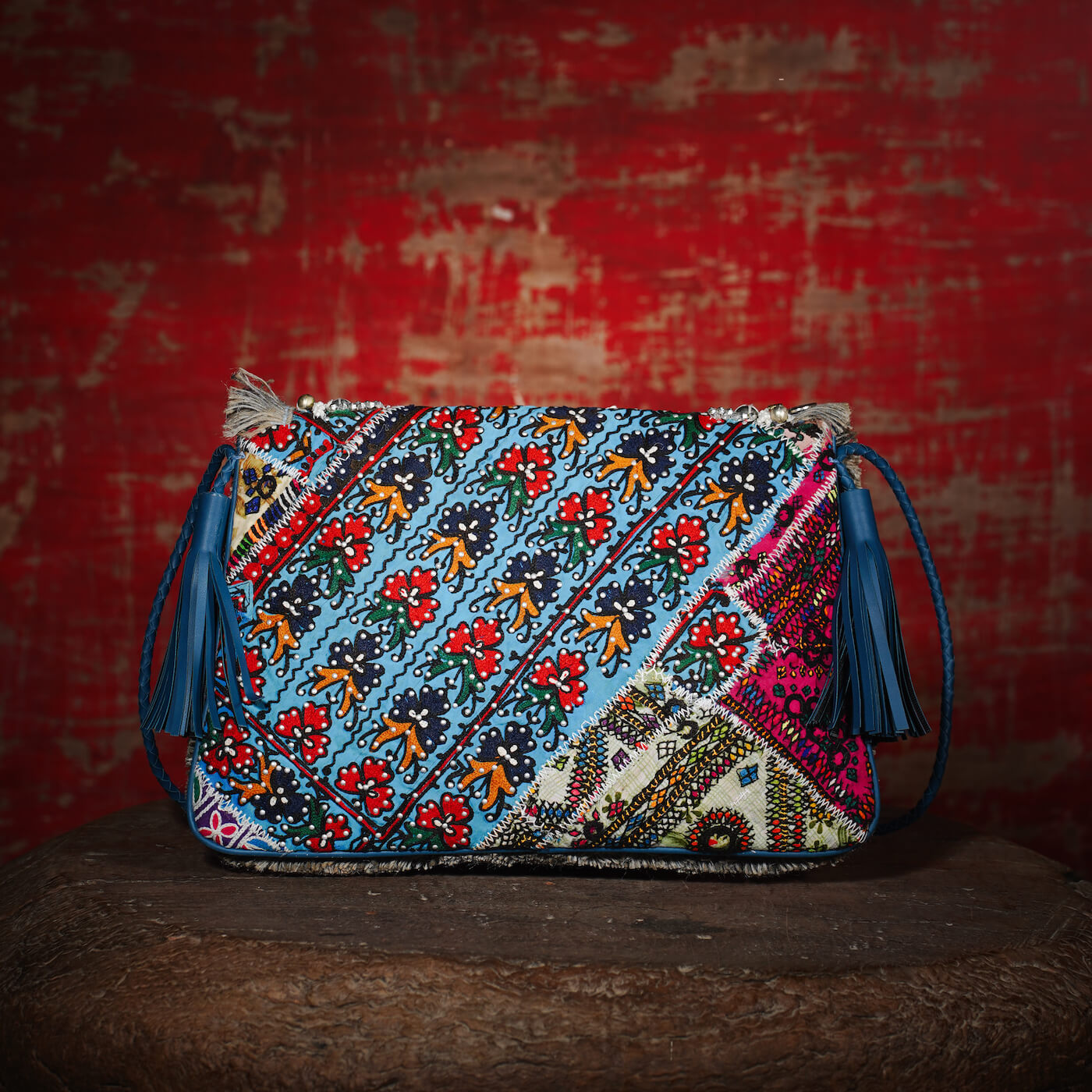 Sky Blue Banjara Clutch 002