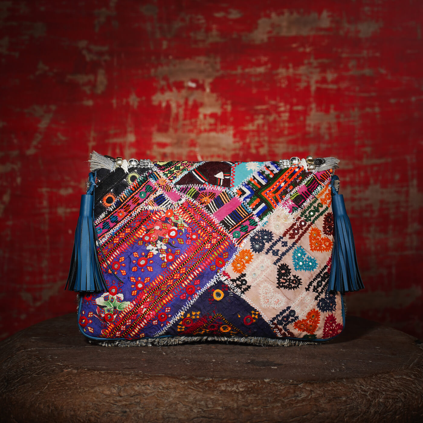 Sky Blue Banjara Clutch 003