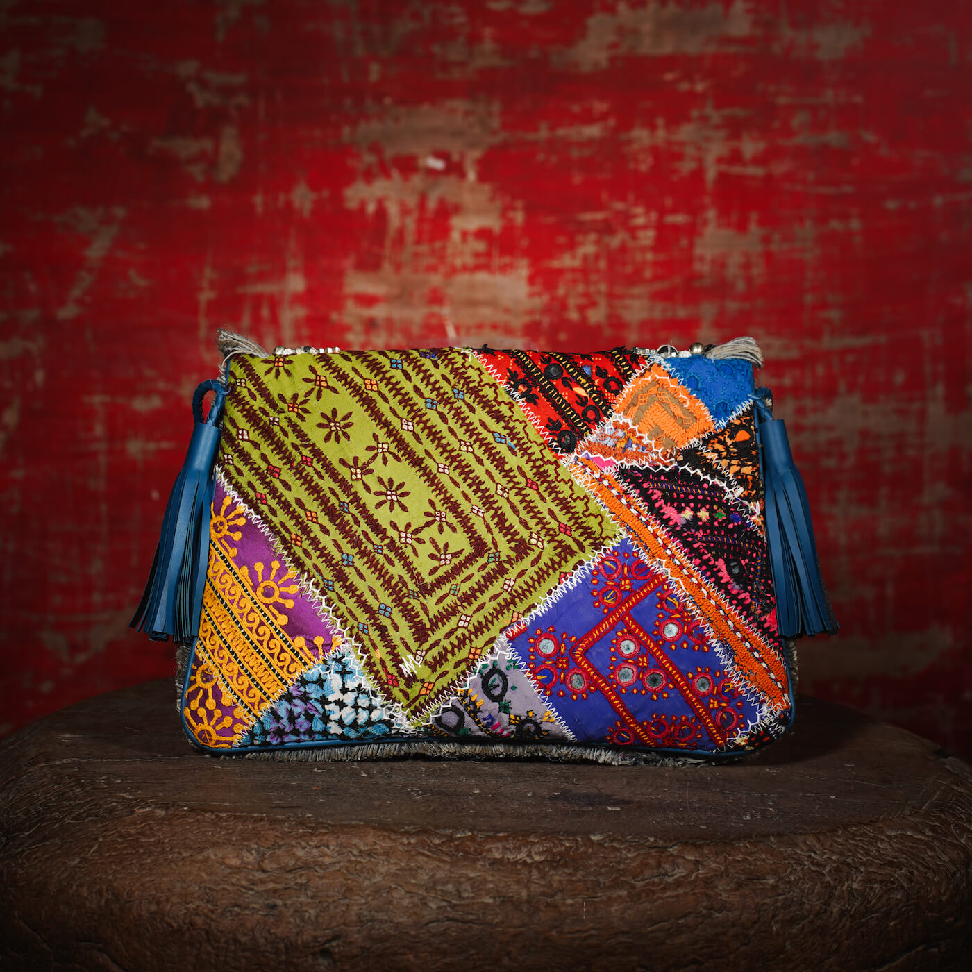 Sky Blue Banjara Clutch 004