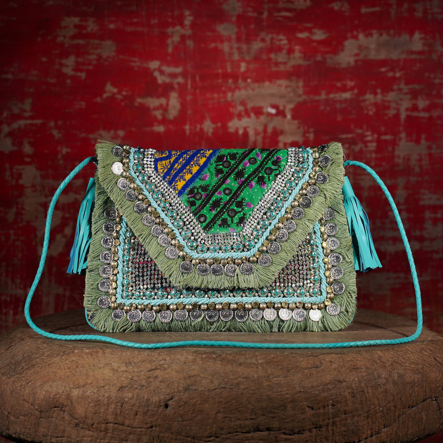 Turquoise Banjara Clutch 007