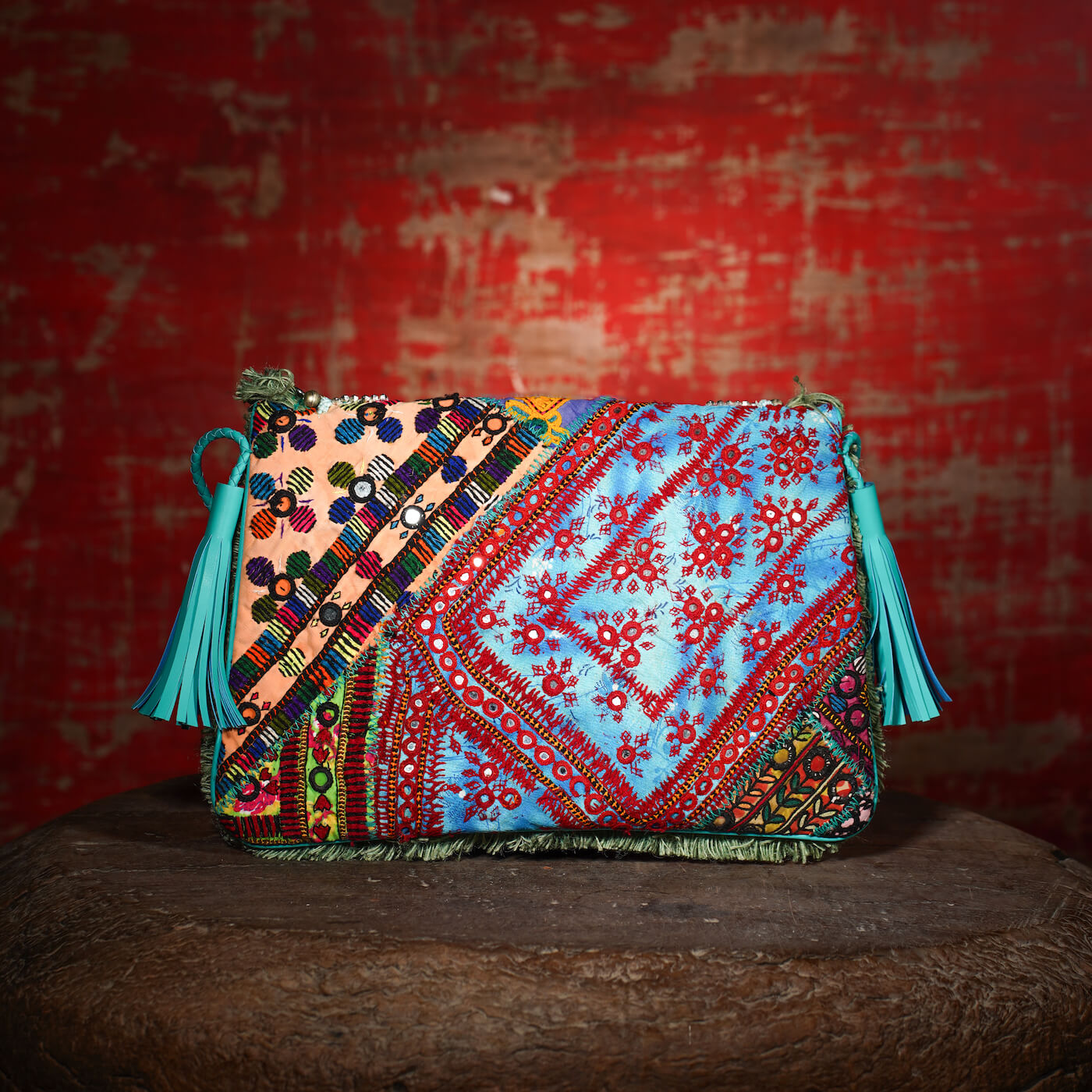 Turquoise Banjara Clutch 001