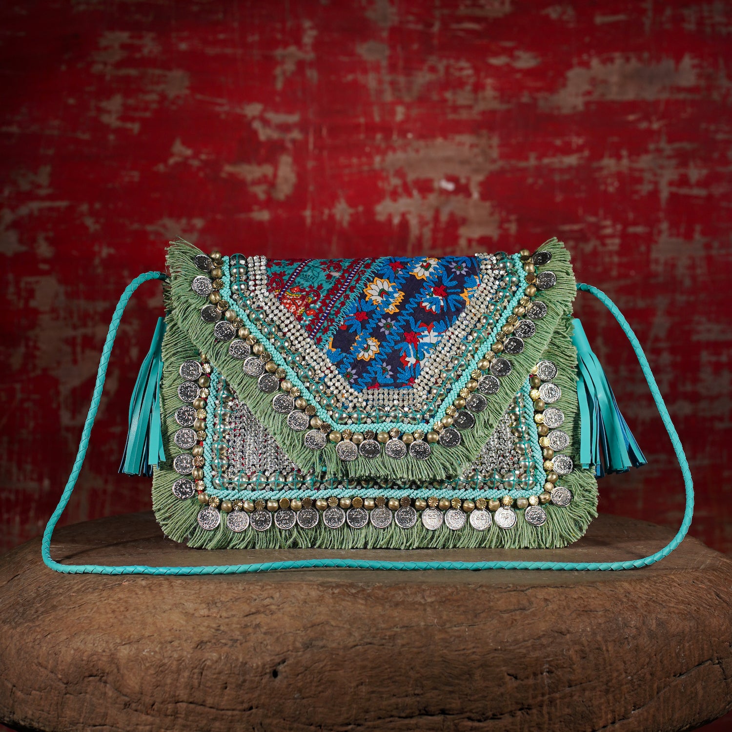 Turquoise Banjara Clutch 010