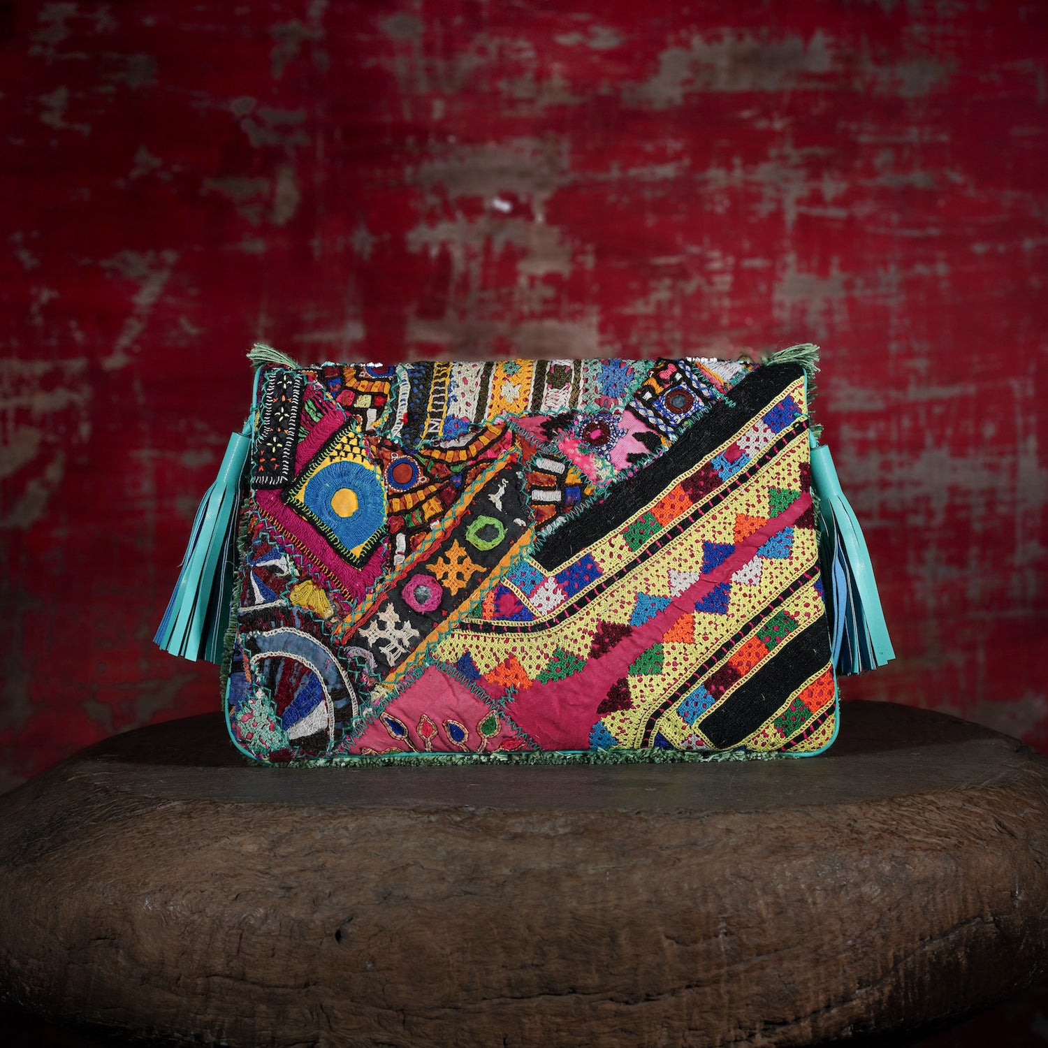 Turquoise Banjara Clutch 012