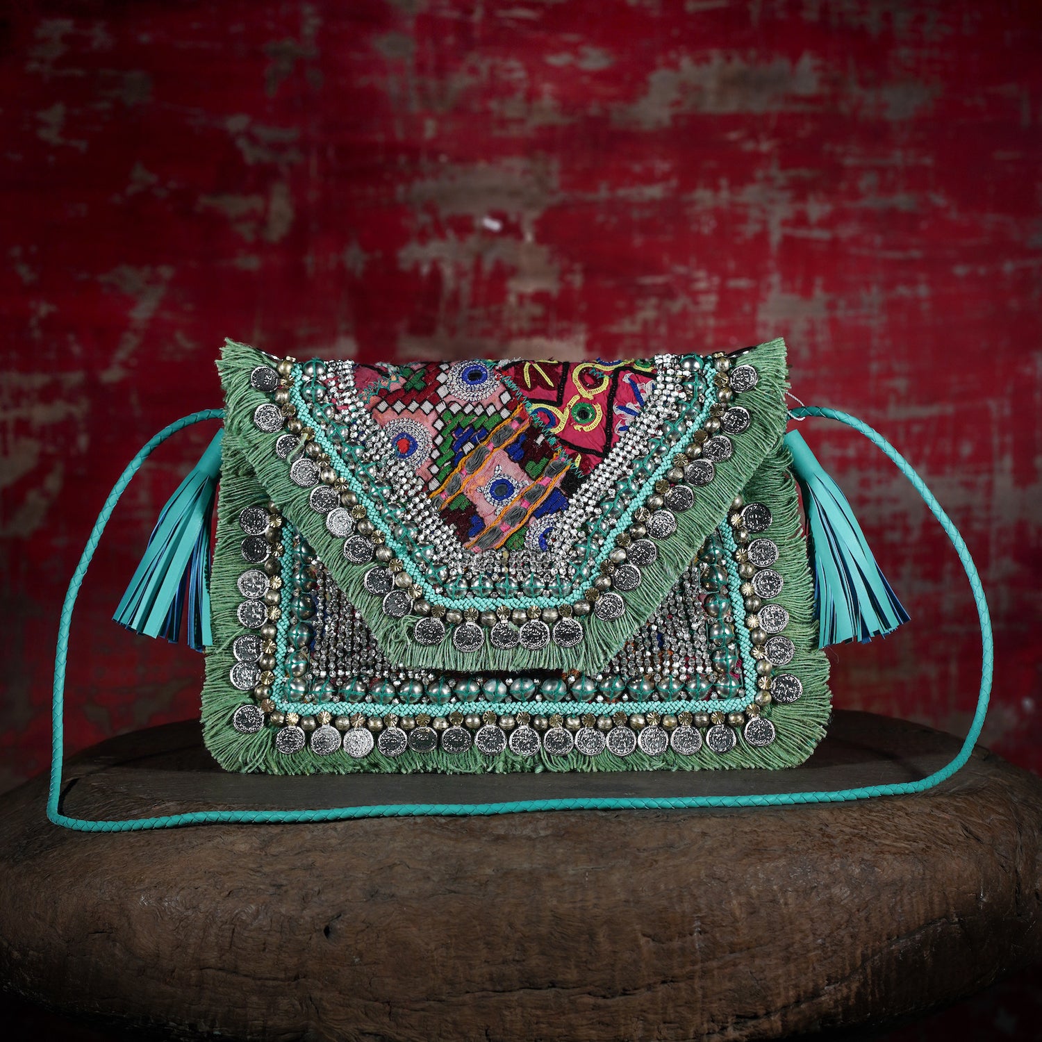 Turquoise Banjara Clutch 013