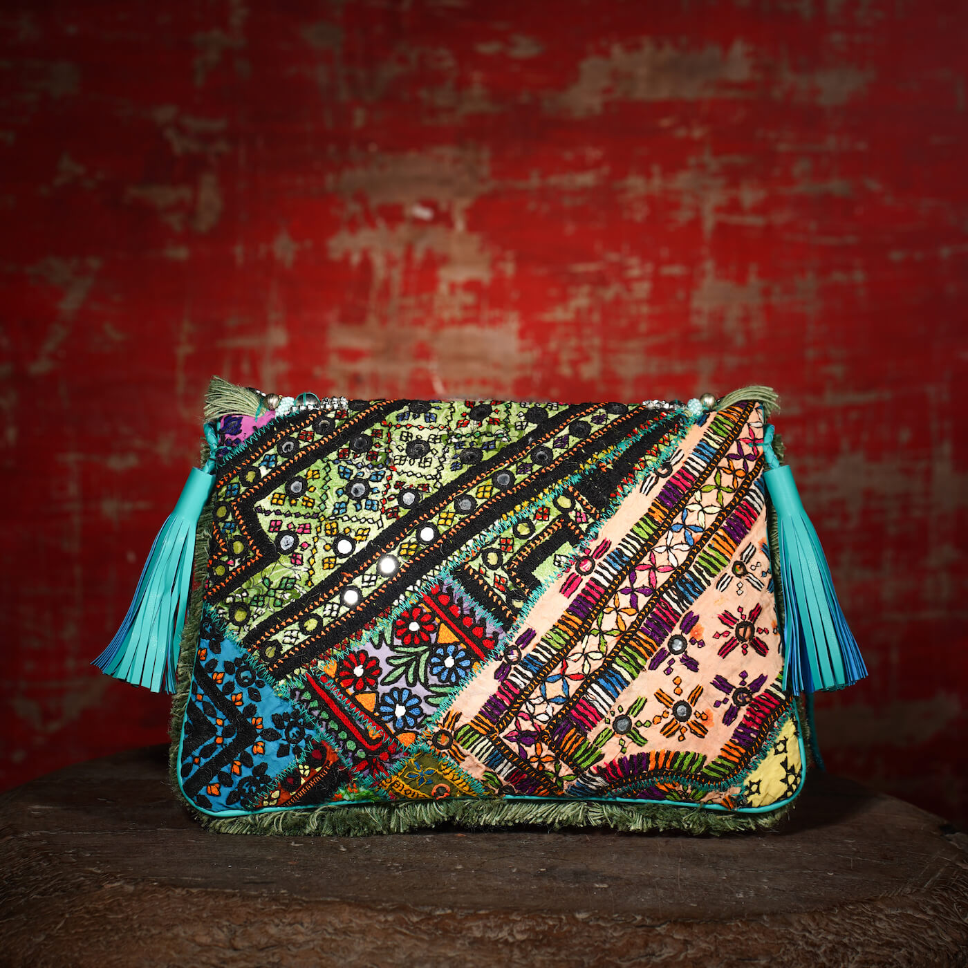 Turquoise Banjara Clutch 002