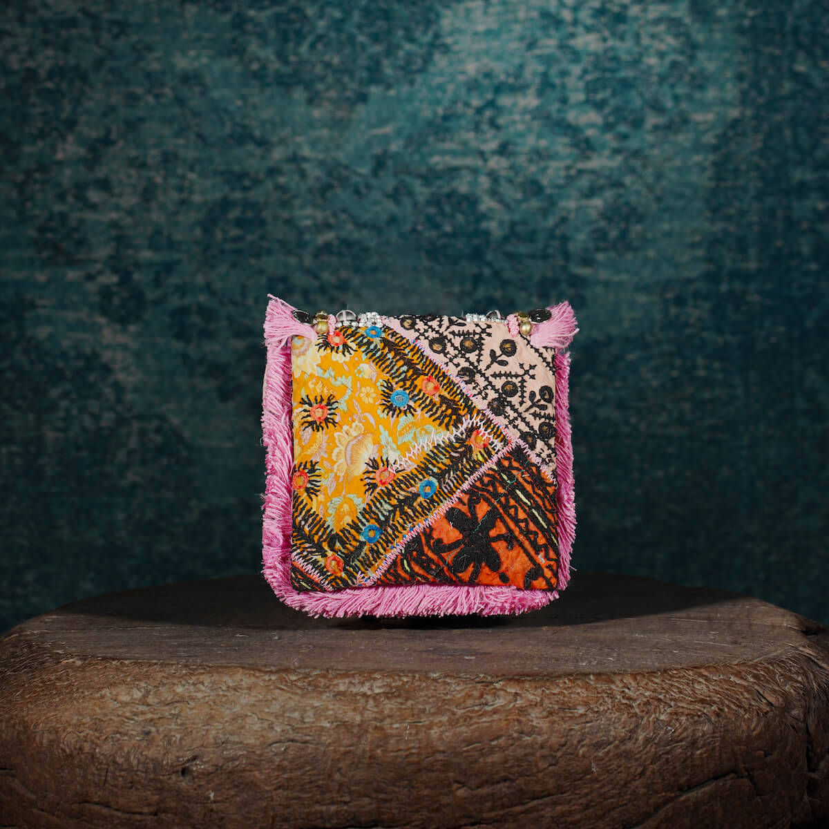 Pink Banjara Minion Clutch 002