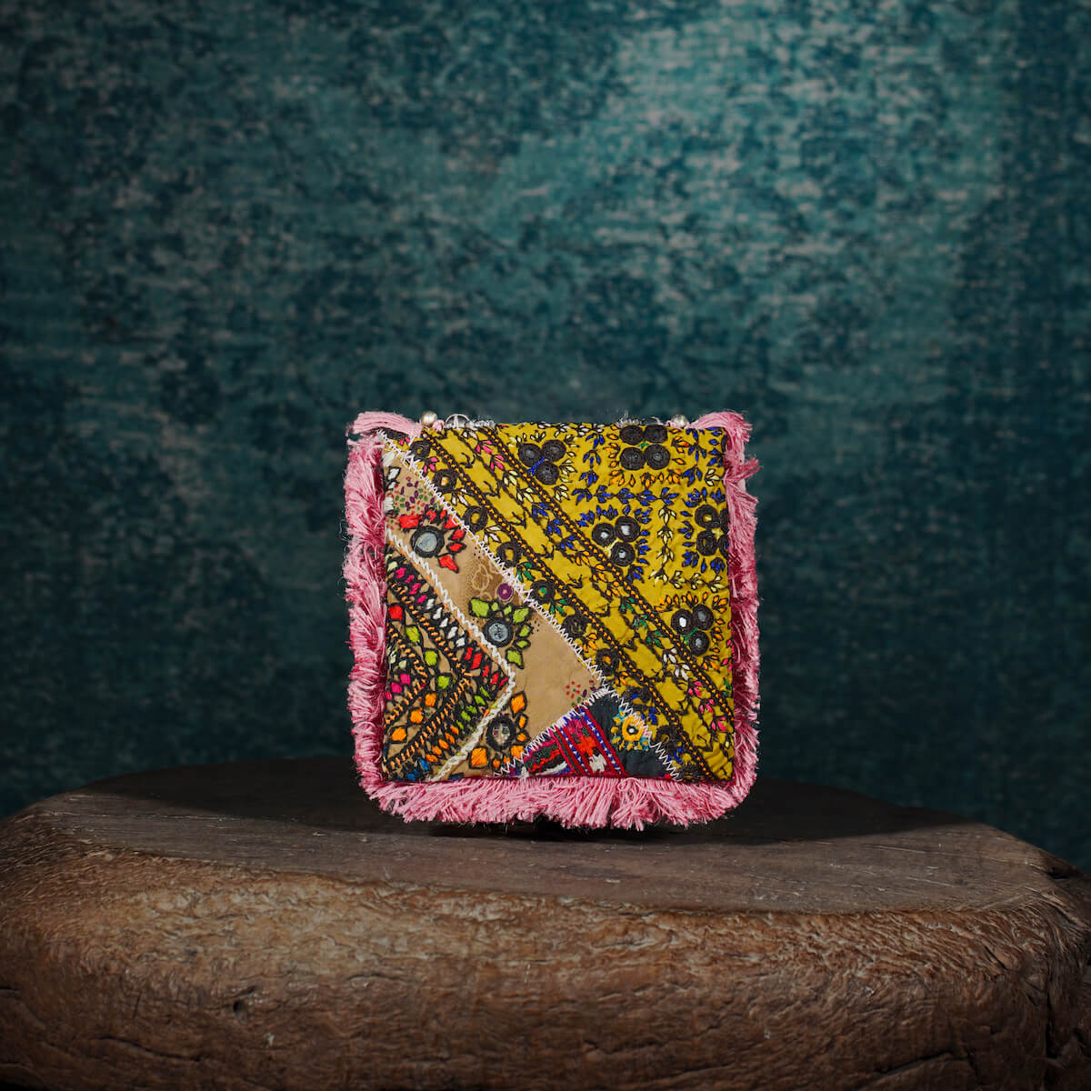 Pink Banjara Minion Clutch 004