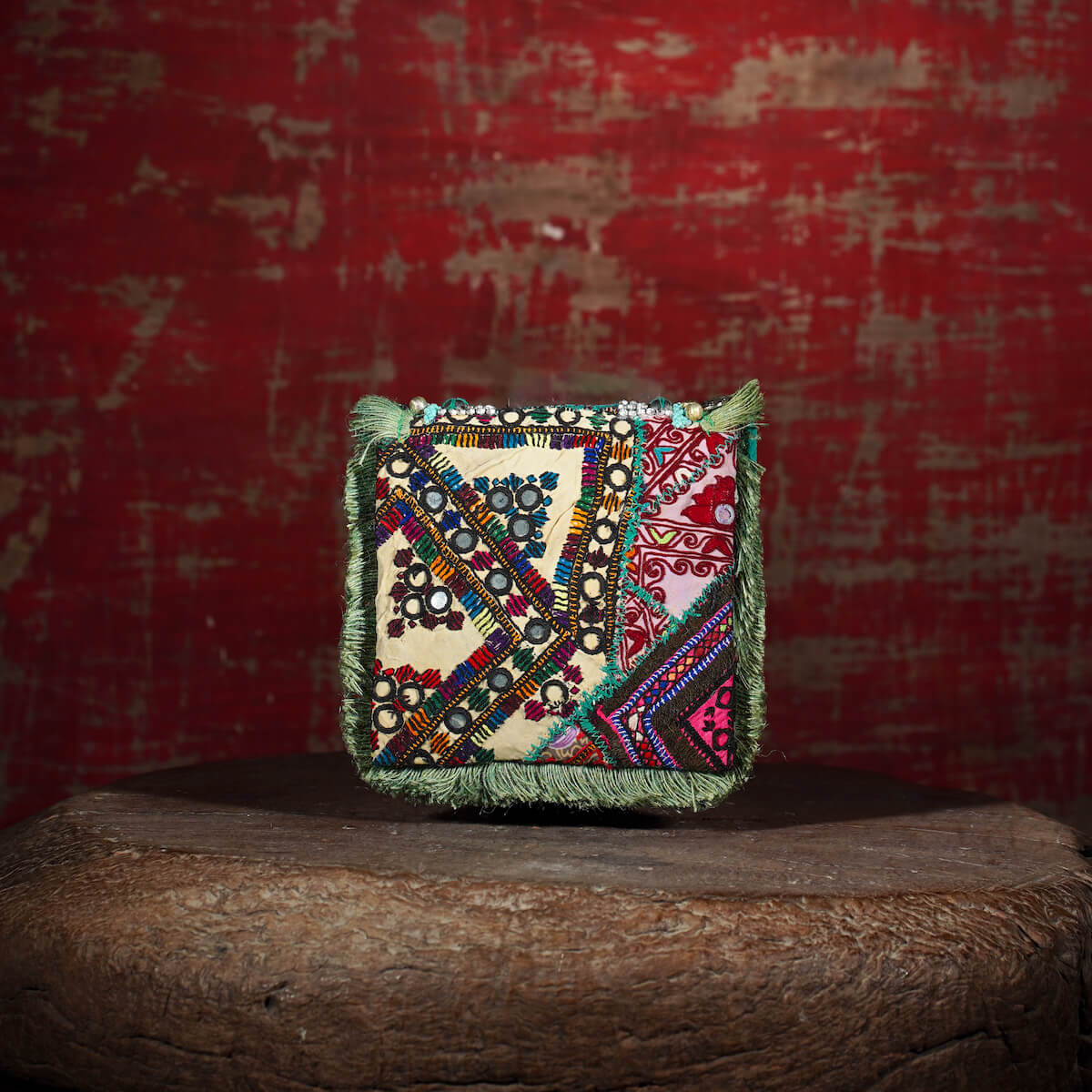 Turquoise Banjara Minion Clutch 001