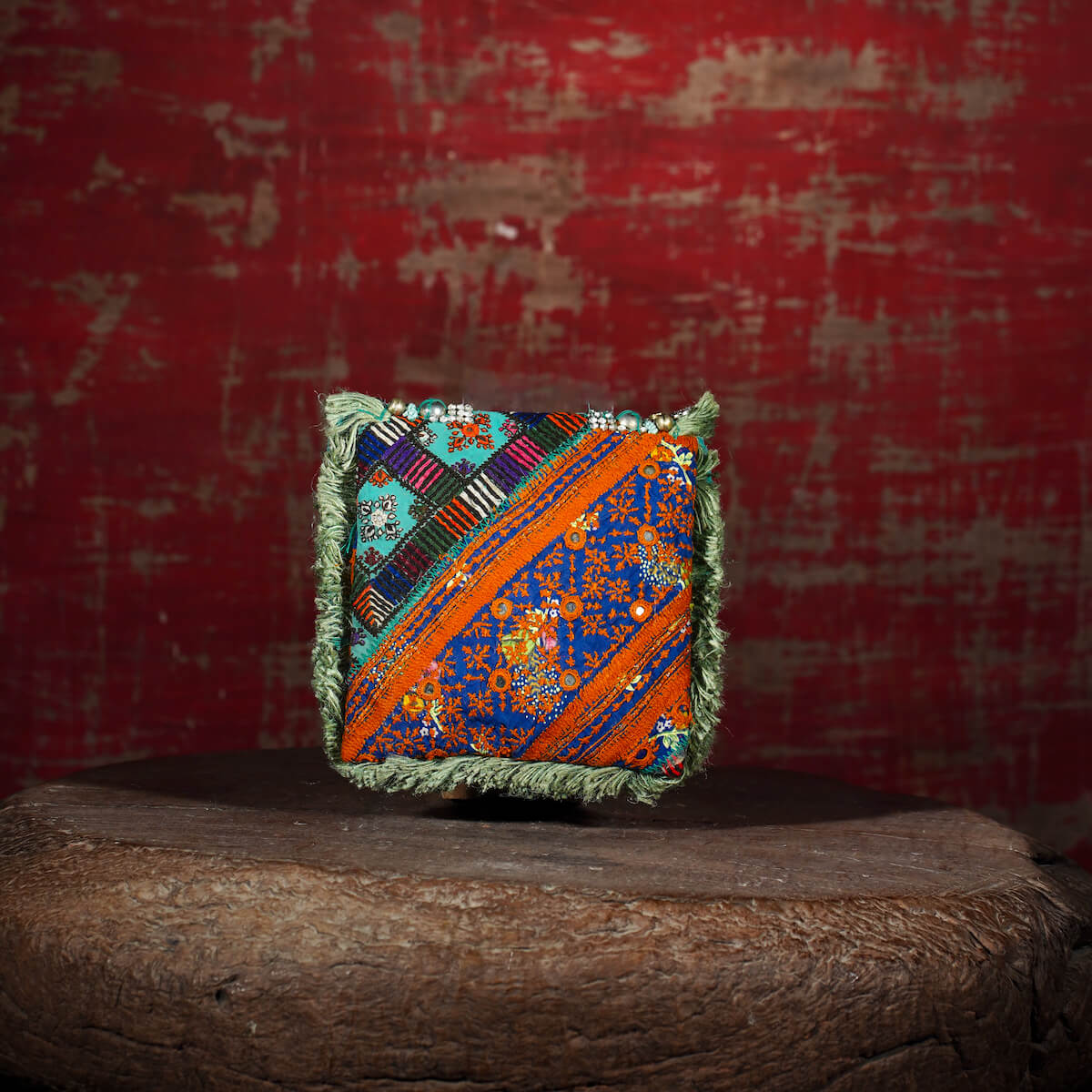 Turquoise Banjara Minion Clutch 005