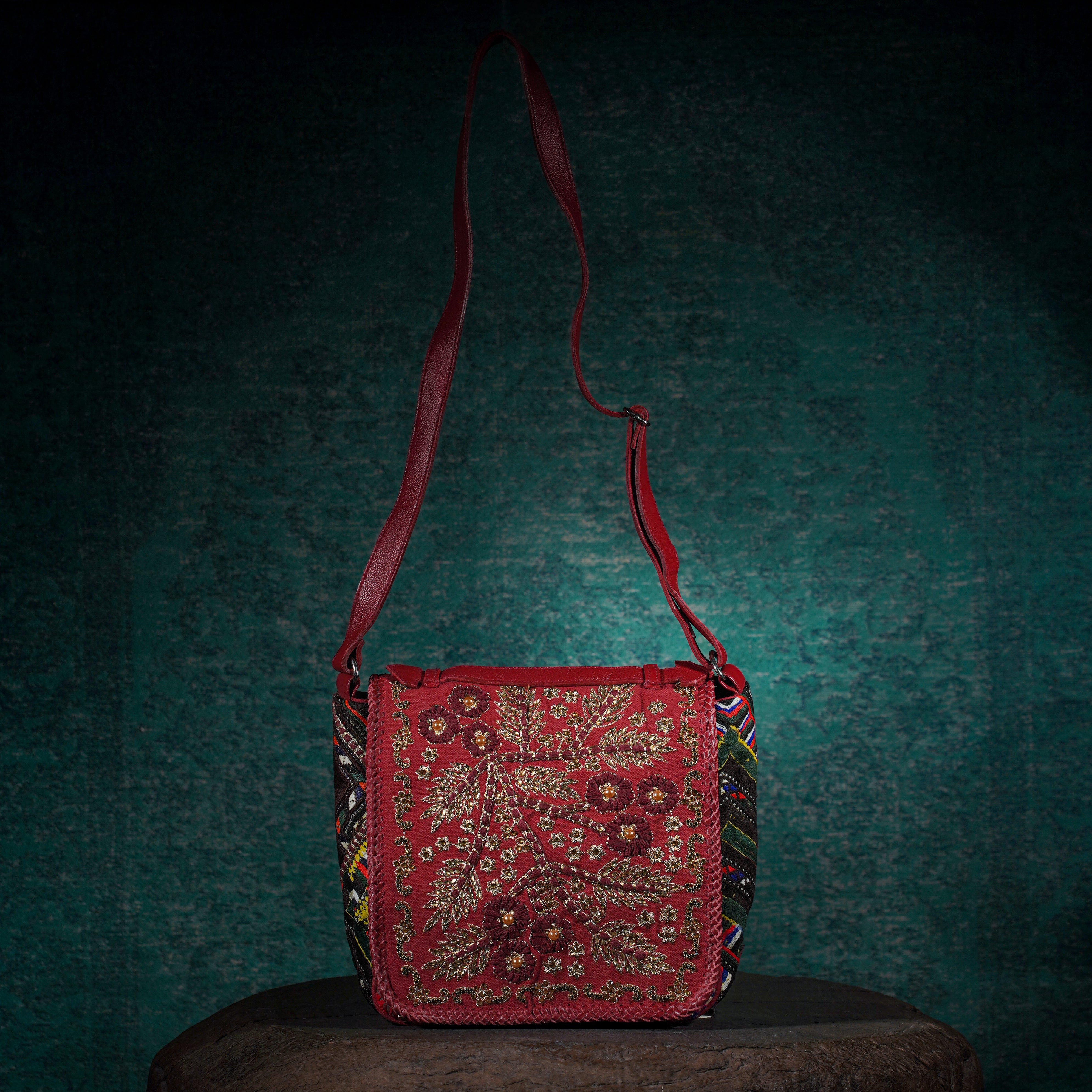 Burgundy Messenger Bag 002