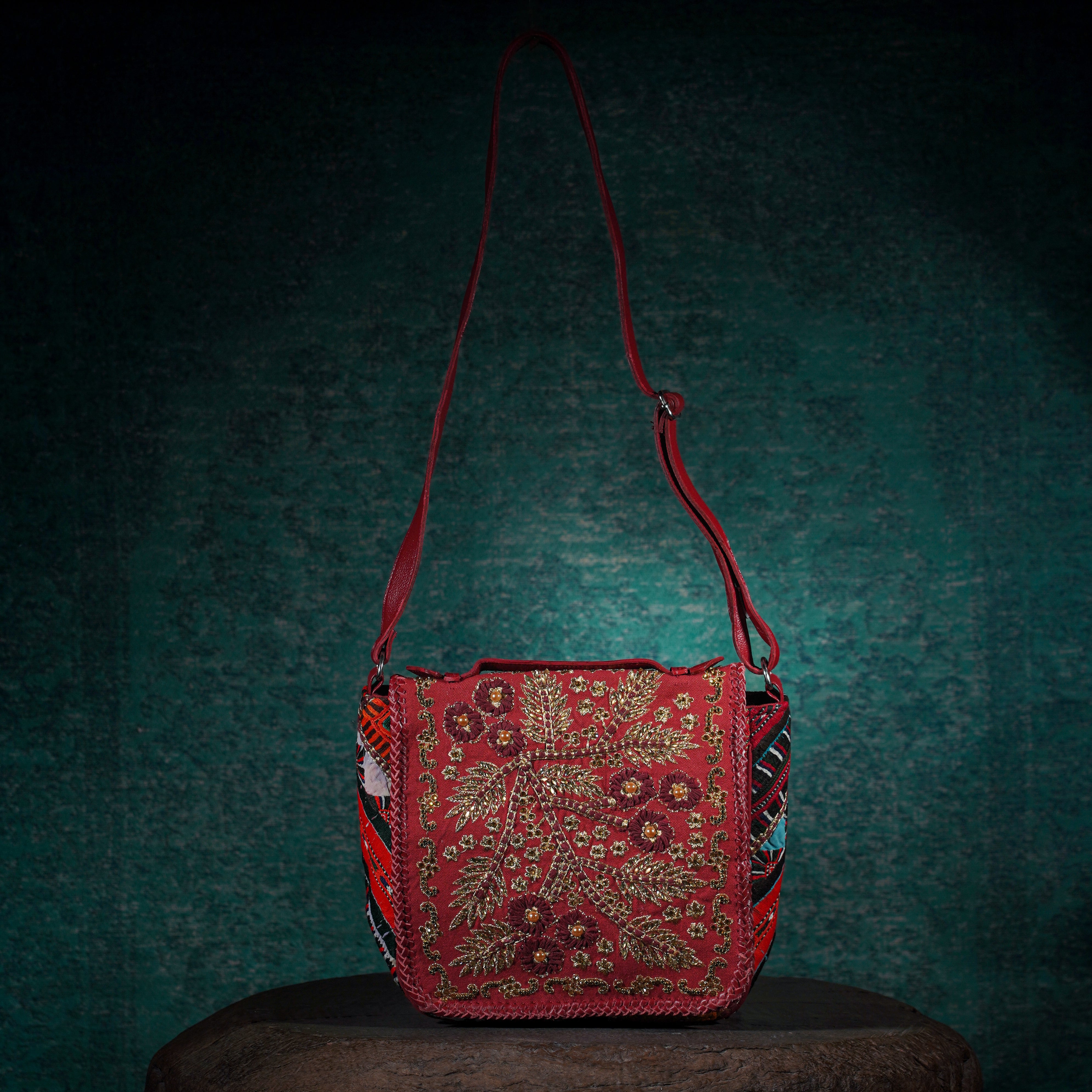 Burgundy Messenger Bag 003