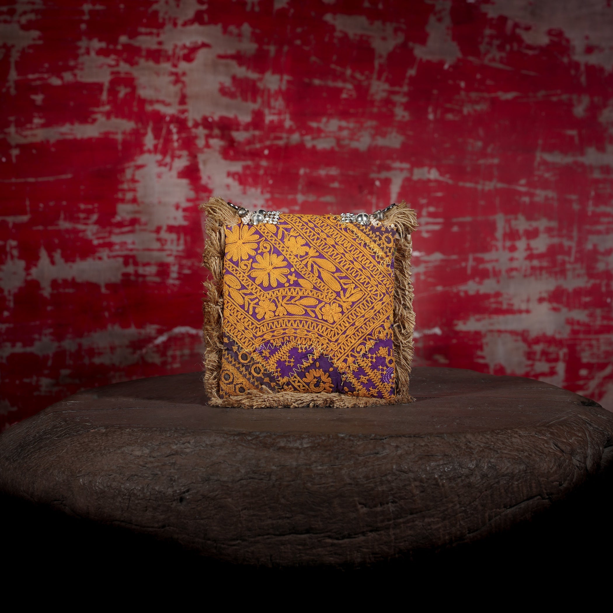Beige Banjara Minion Clutch 015