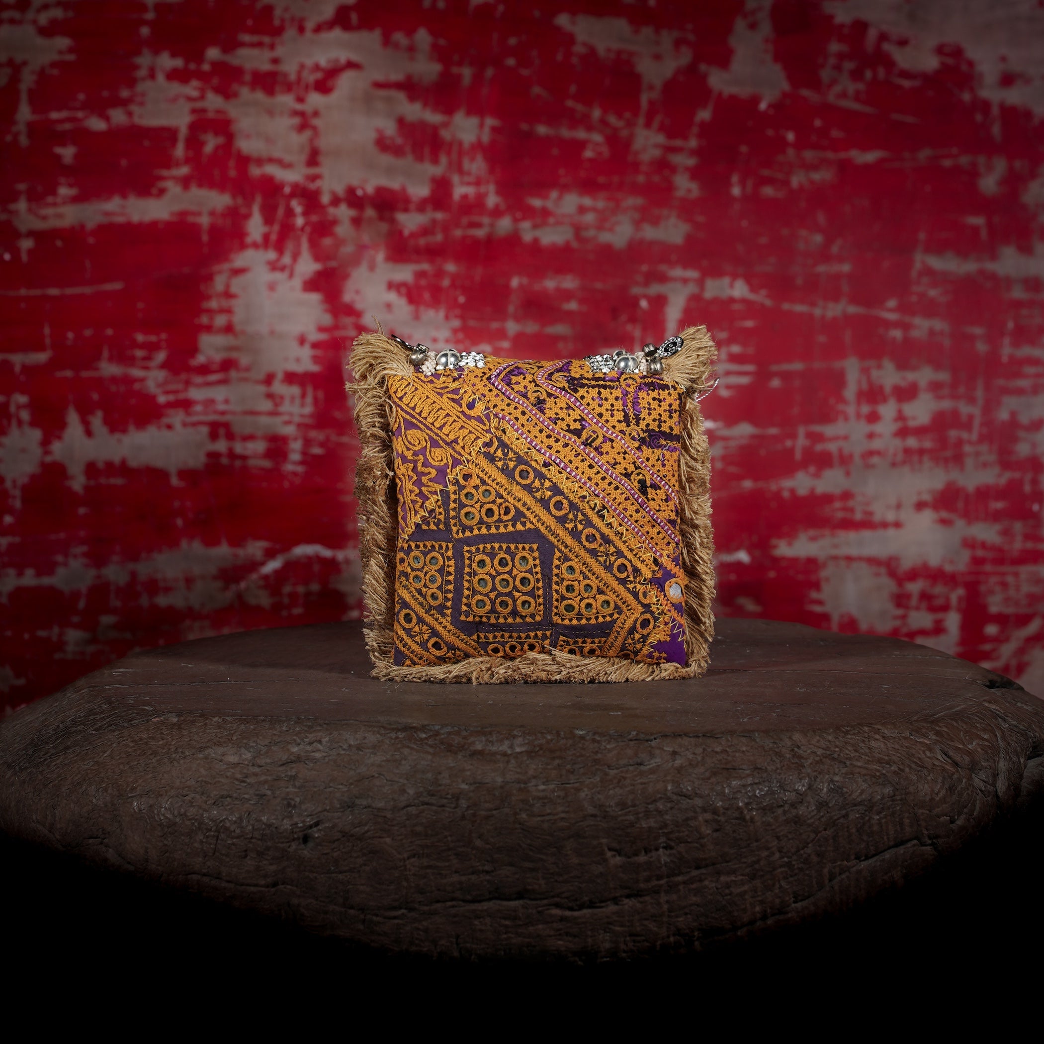Beige Banjara Minion Clutch 020