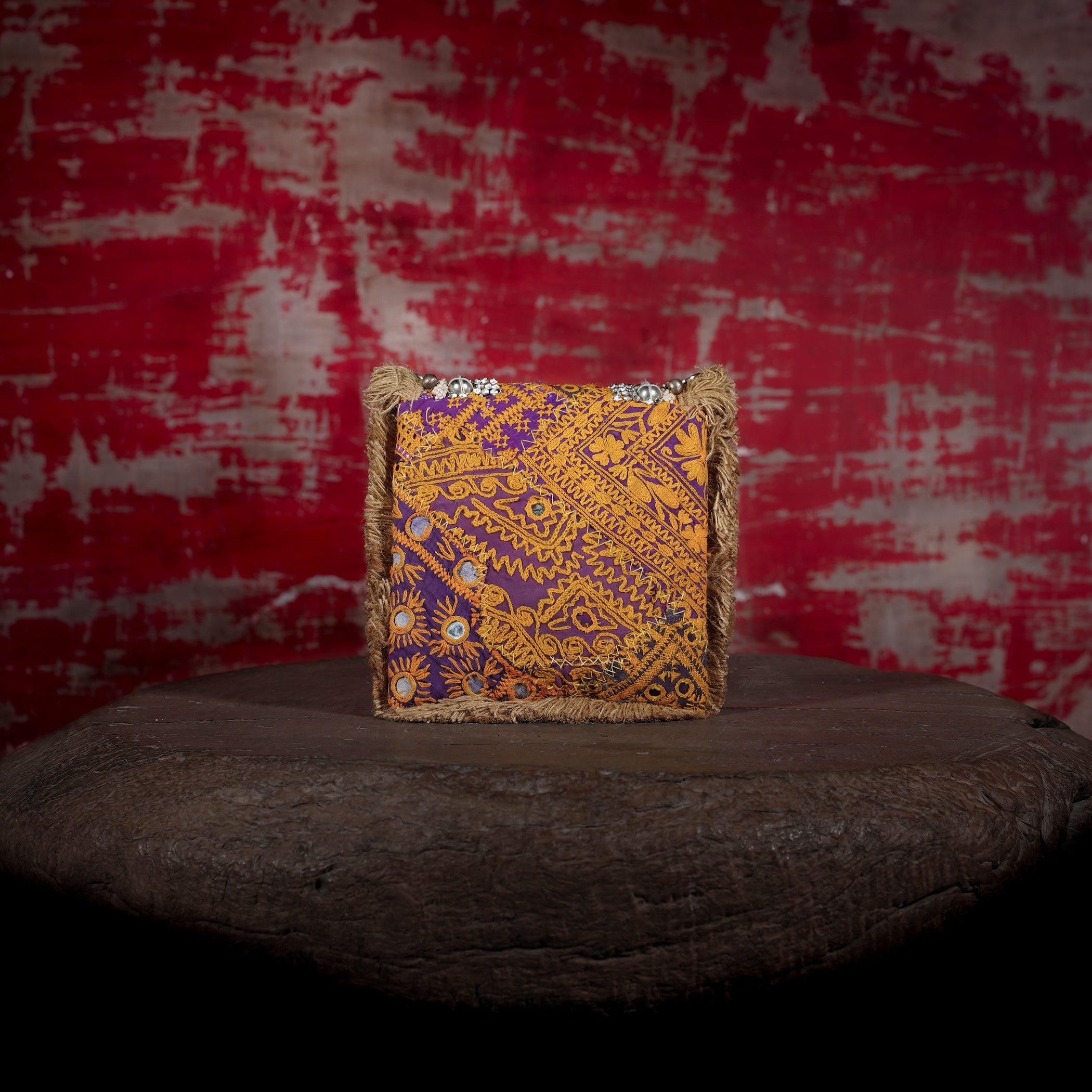 Beige Banjara Minion Clutch 023