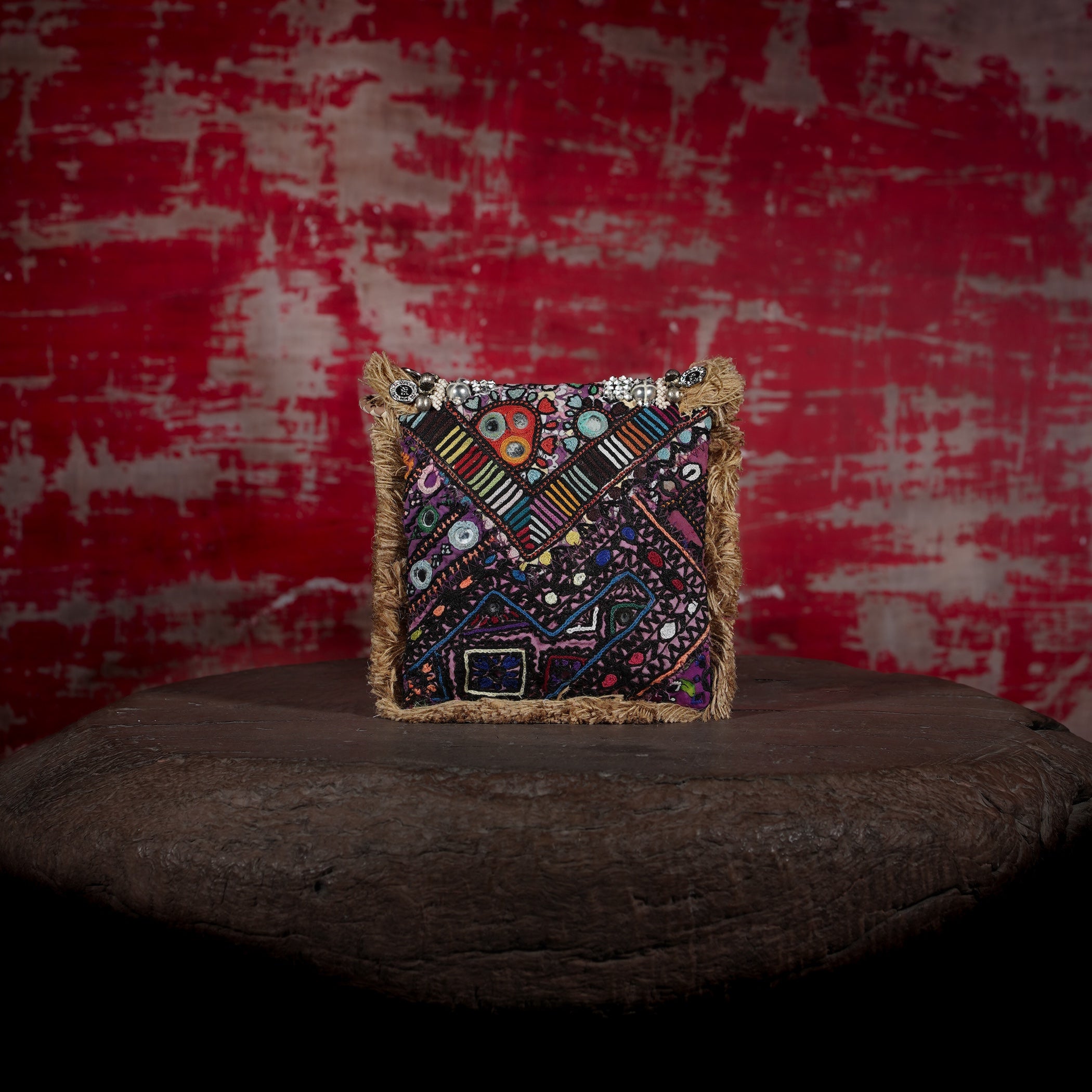 Beige Banjara Minion Clutch 024