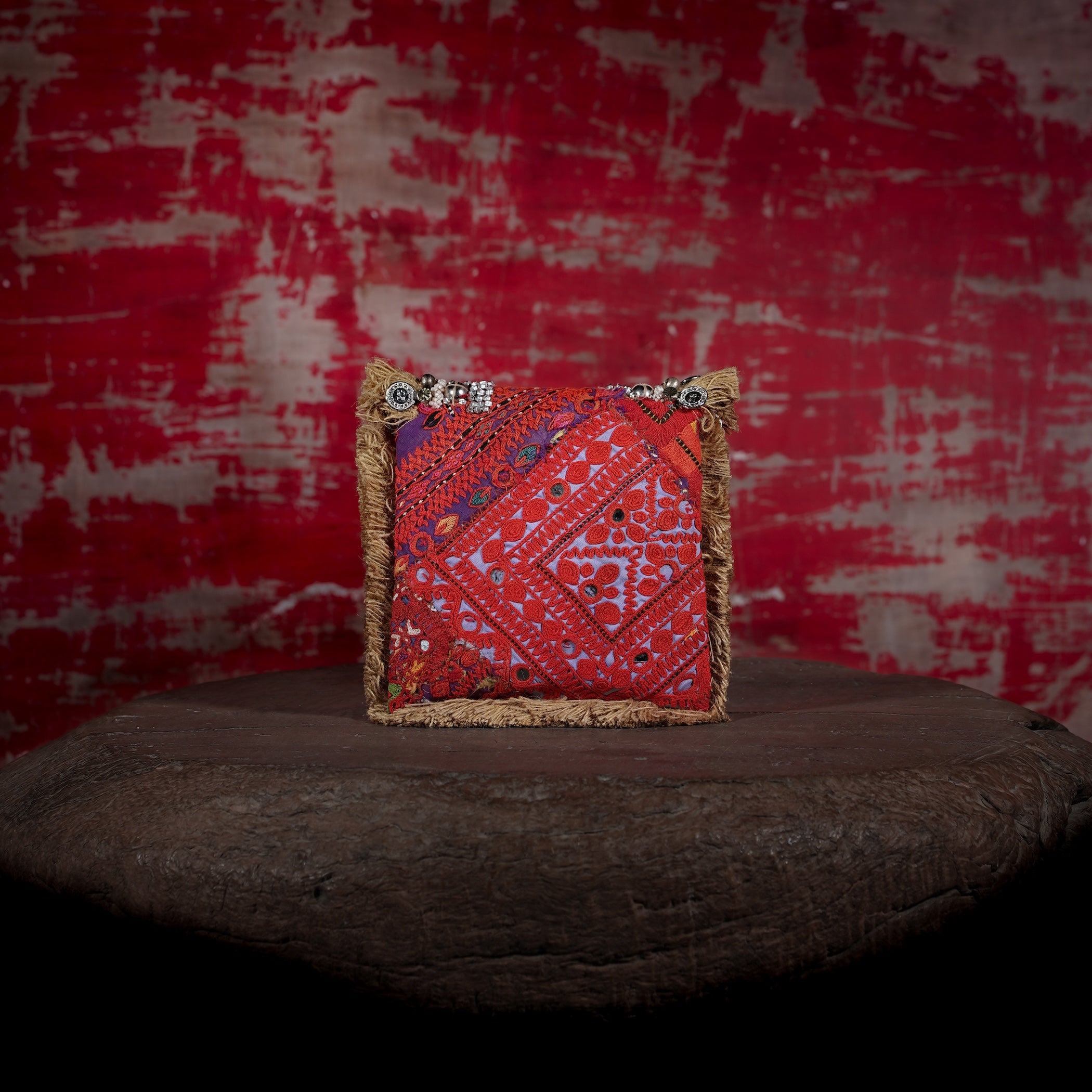 Beige Banjara Minion Clutch 025