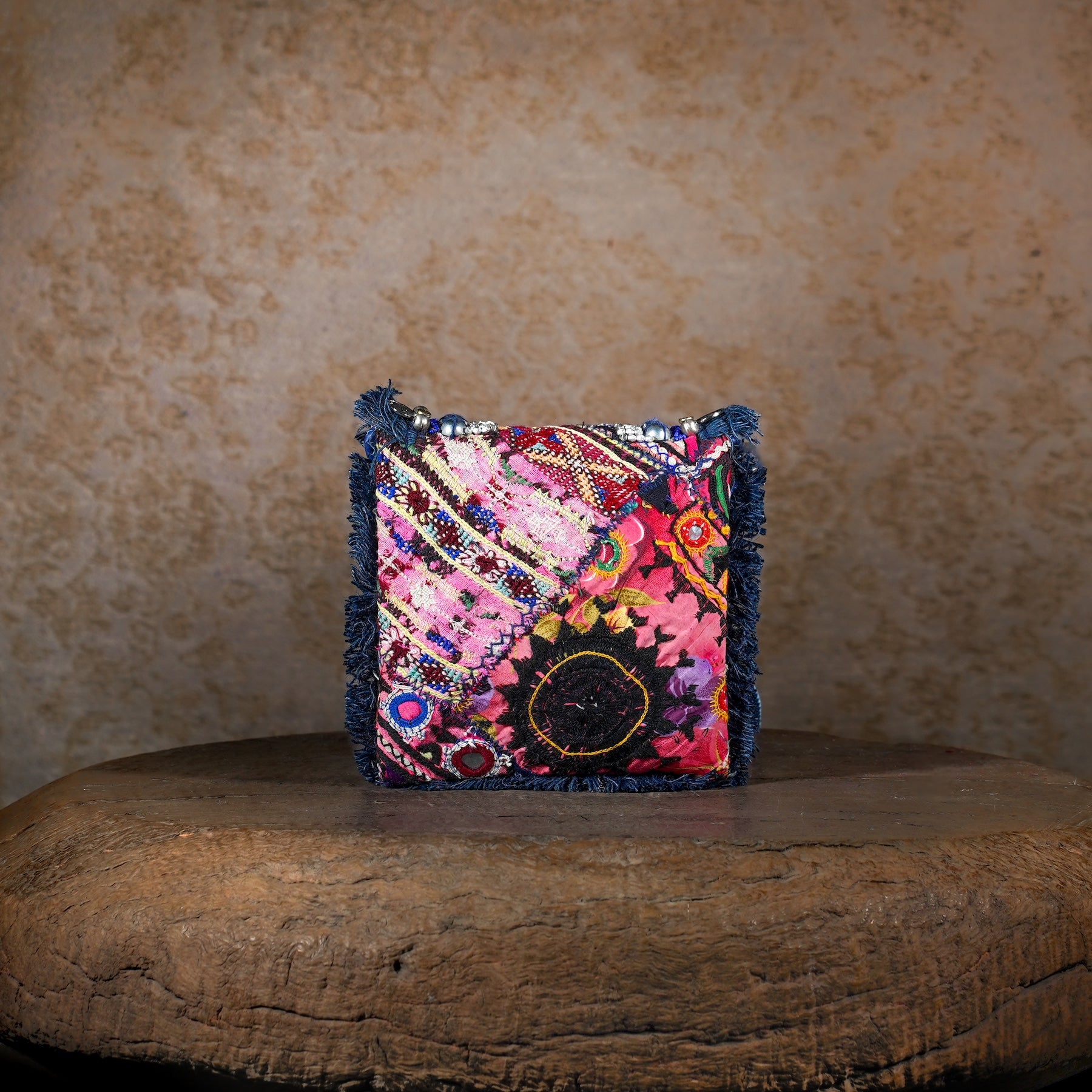 Blue Banjara Minion Clutch 012