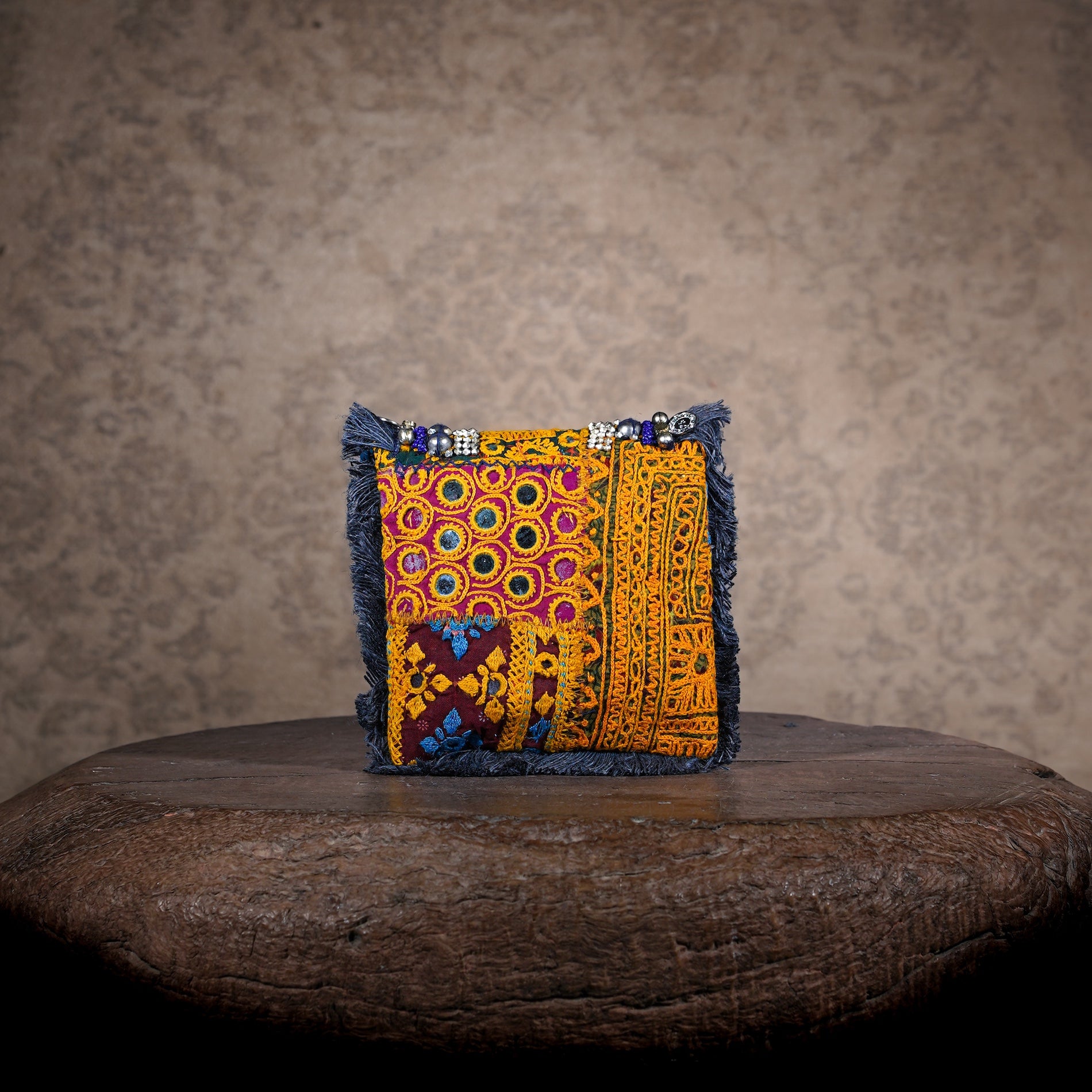 Blue Banjara Minion Clutch 022
