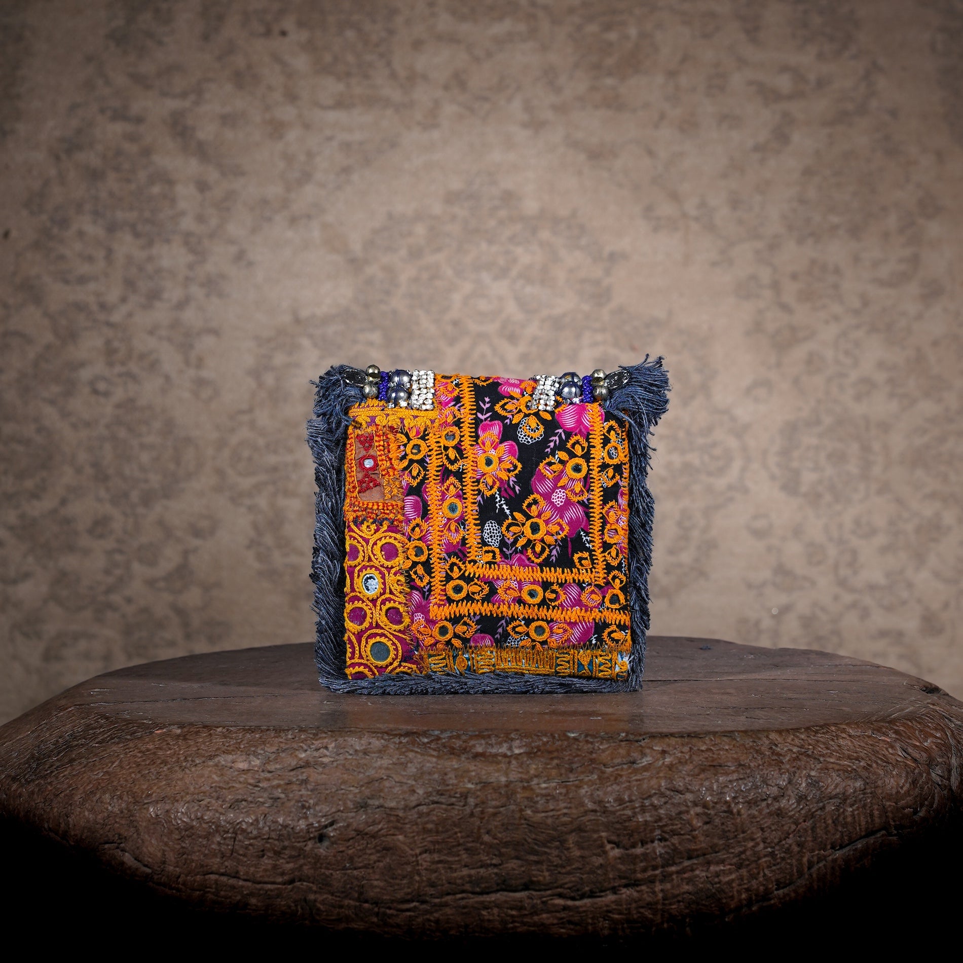 Blue Banjara Minion Clutch 025