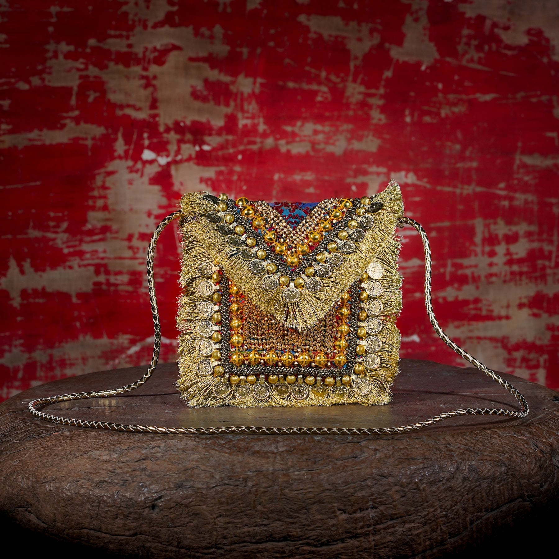 Gold Banjara Minion Clutch 021