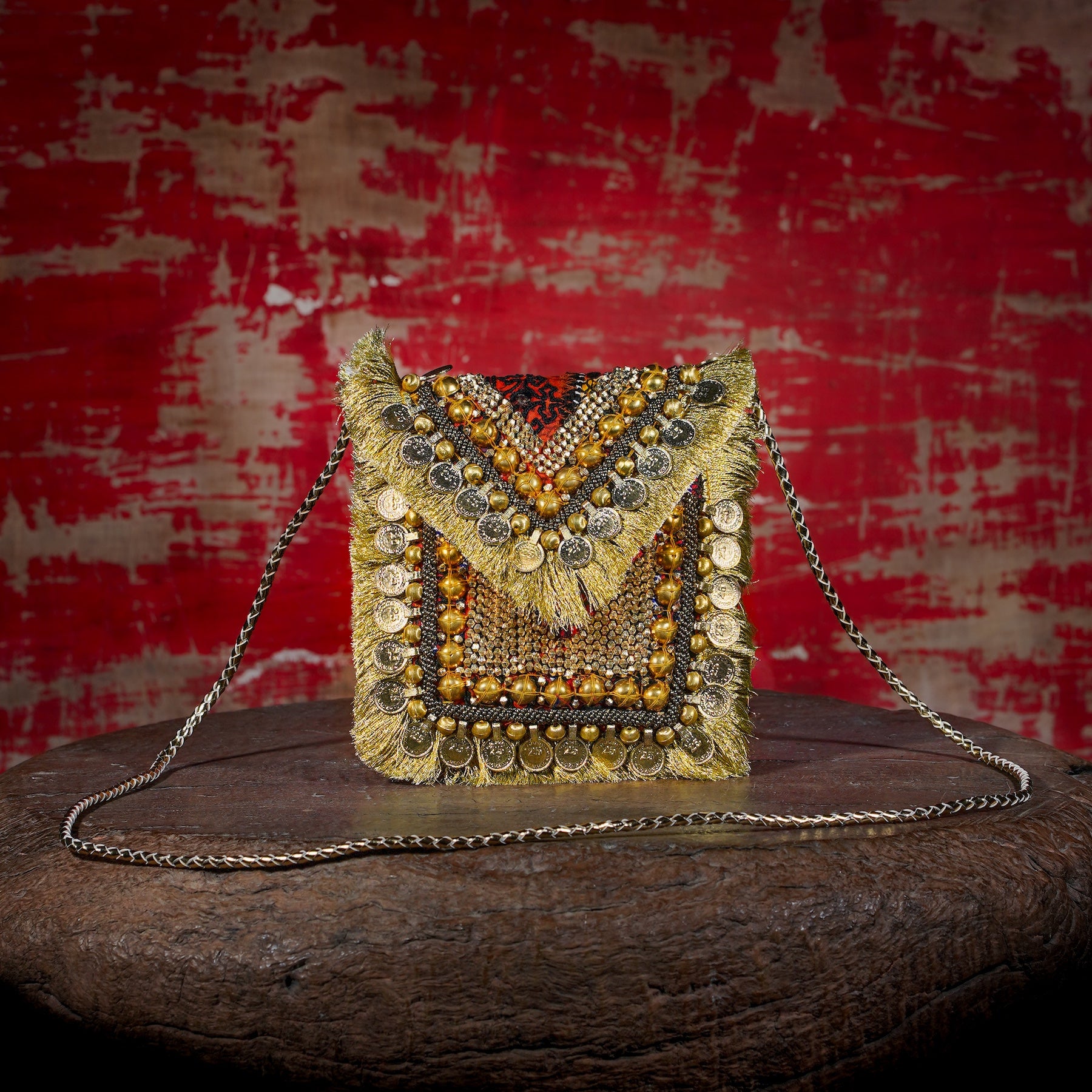 Gold Banjara Minion Clutch 022