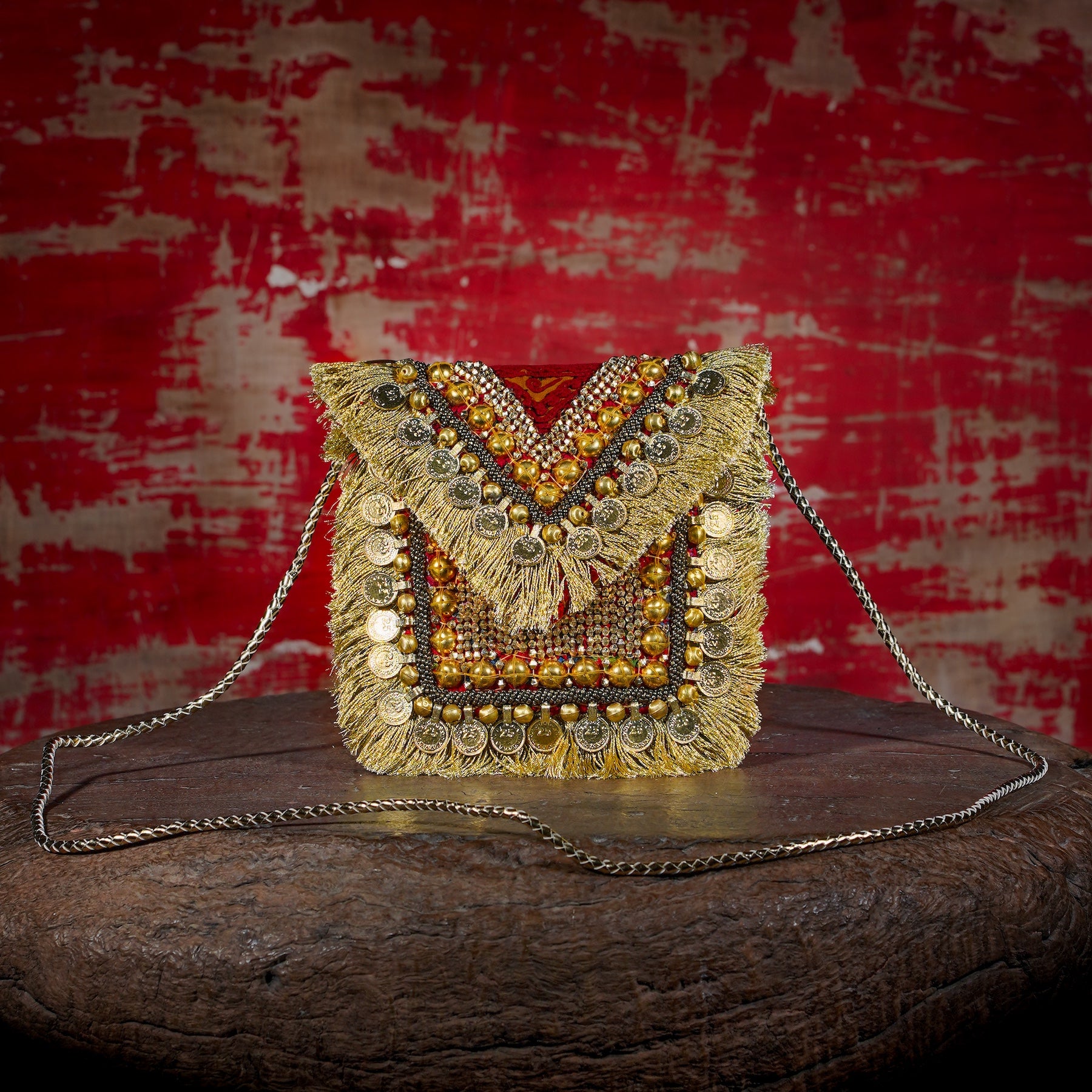 Gold Banjara Minion Clutch 025