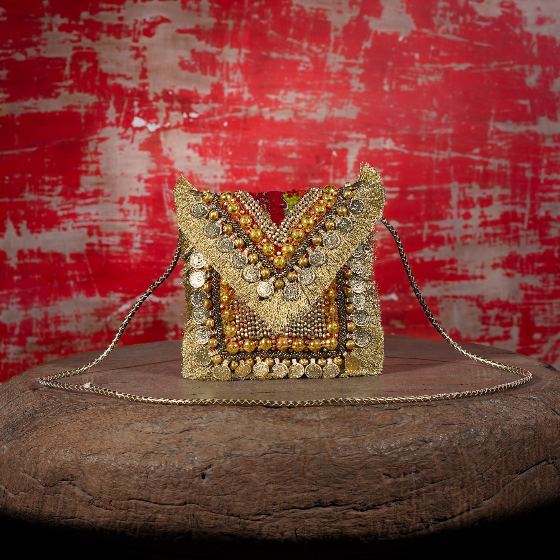 Gold Banjara Minion Clutch 031