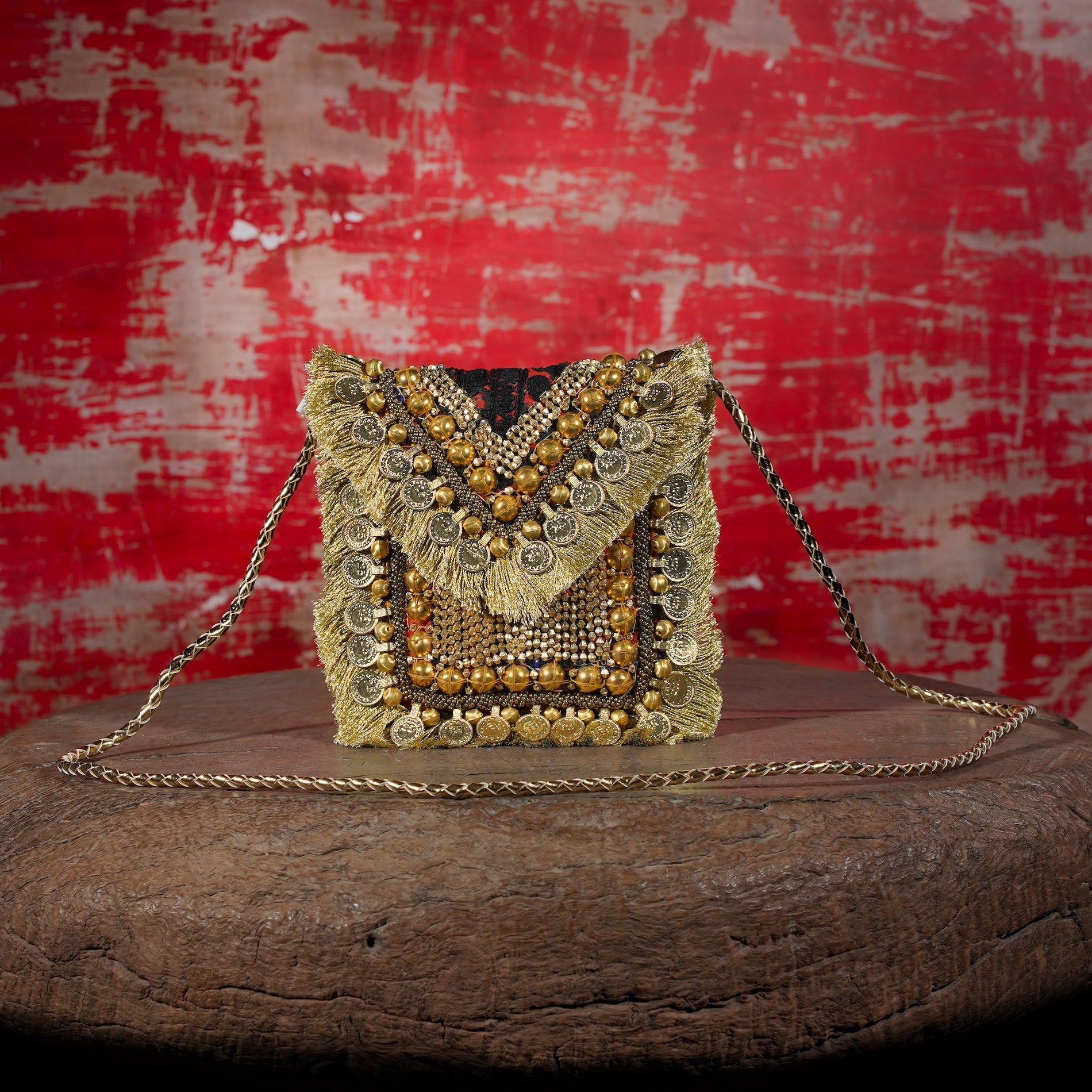 Gold Banjara Minion Clutch 032