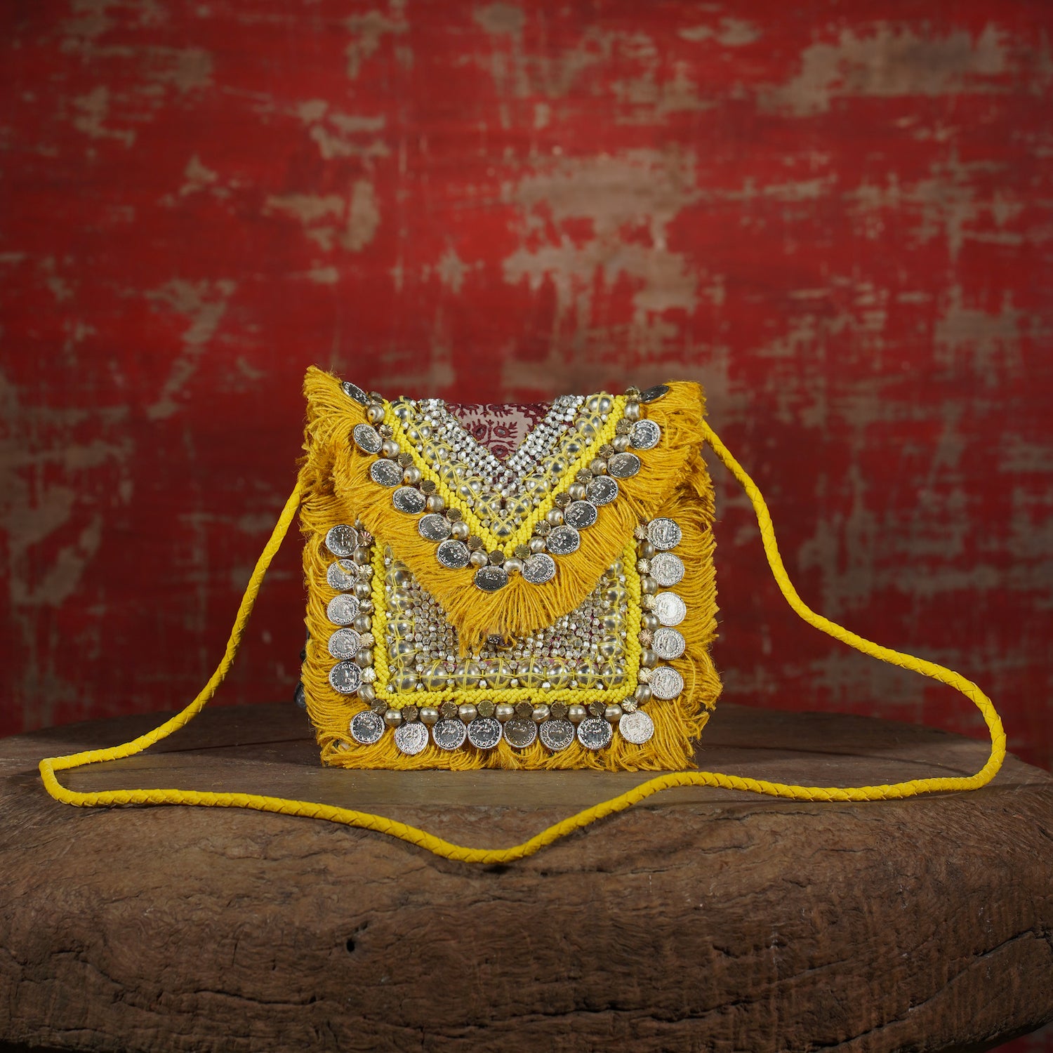 Mustard Banjara Minion Clutch 006