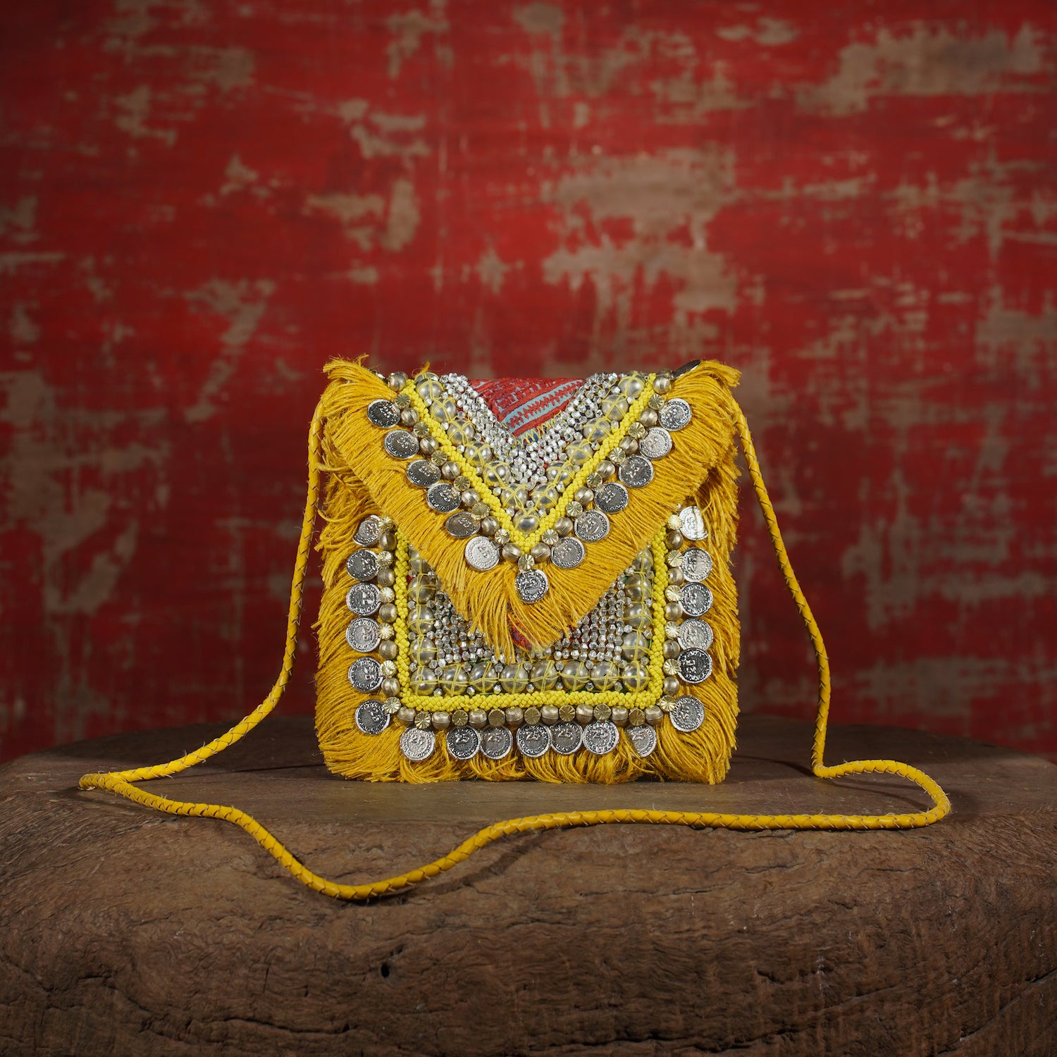 Mustard Banjara Minion Clutch 008