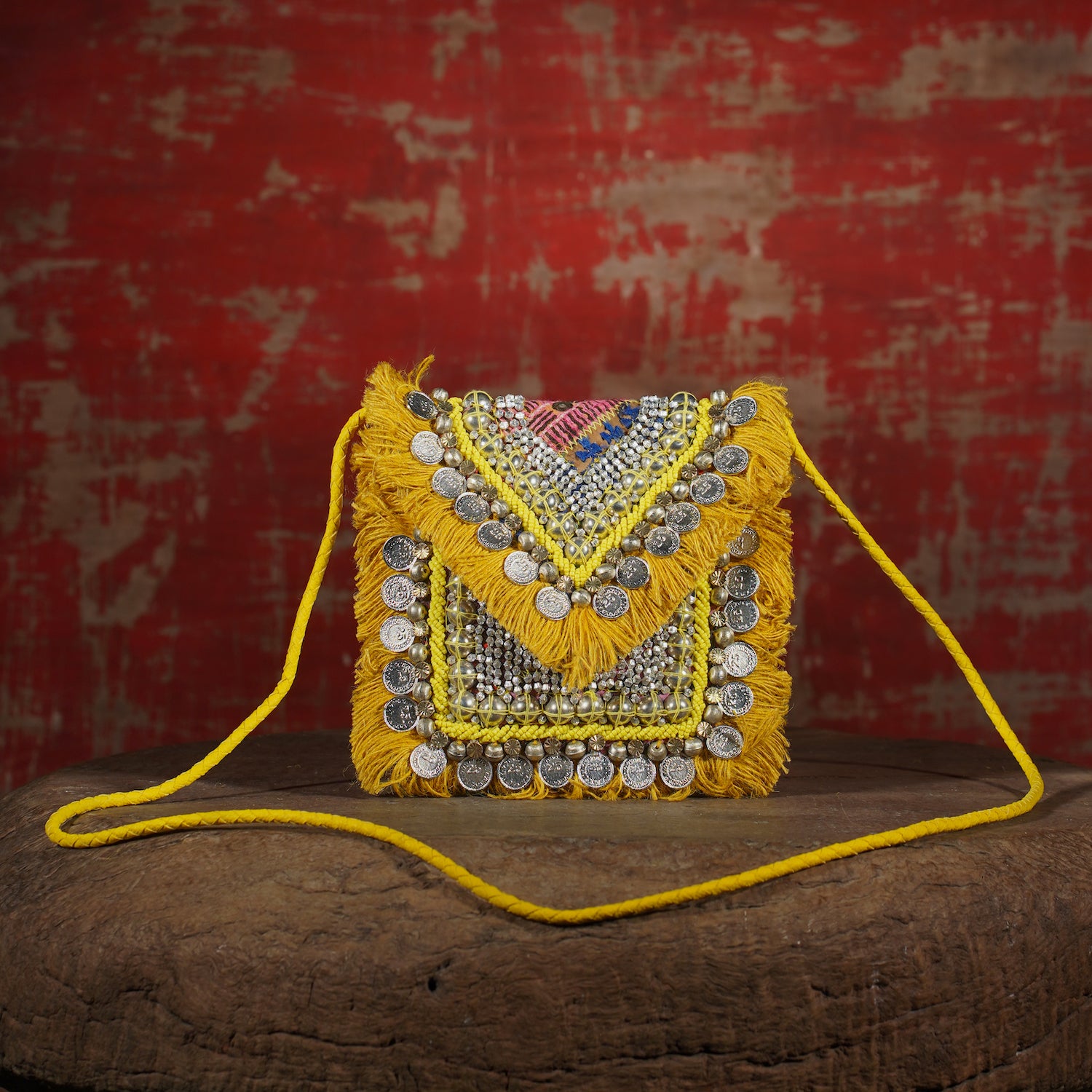 Mustard Banjara Minion Clutch 009