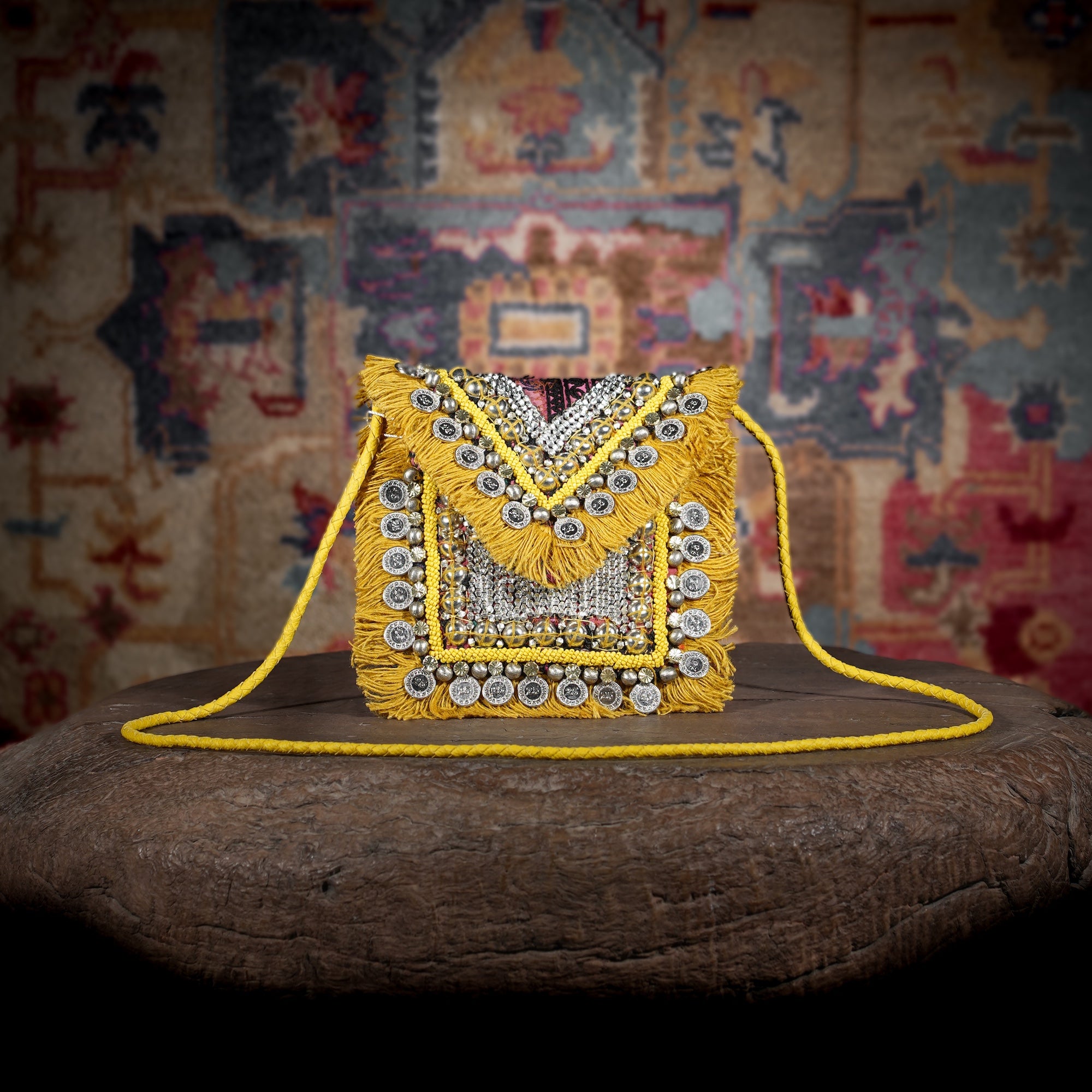 Mustard Banjara Minion Clutch 011