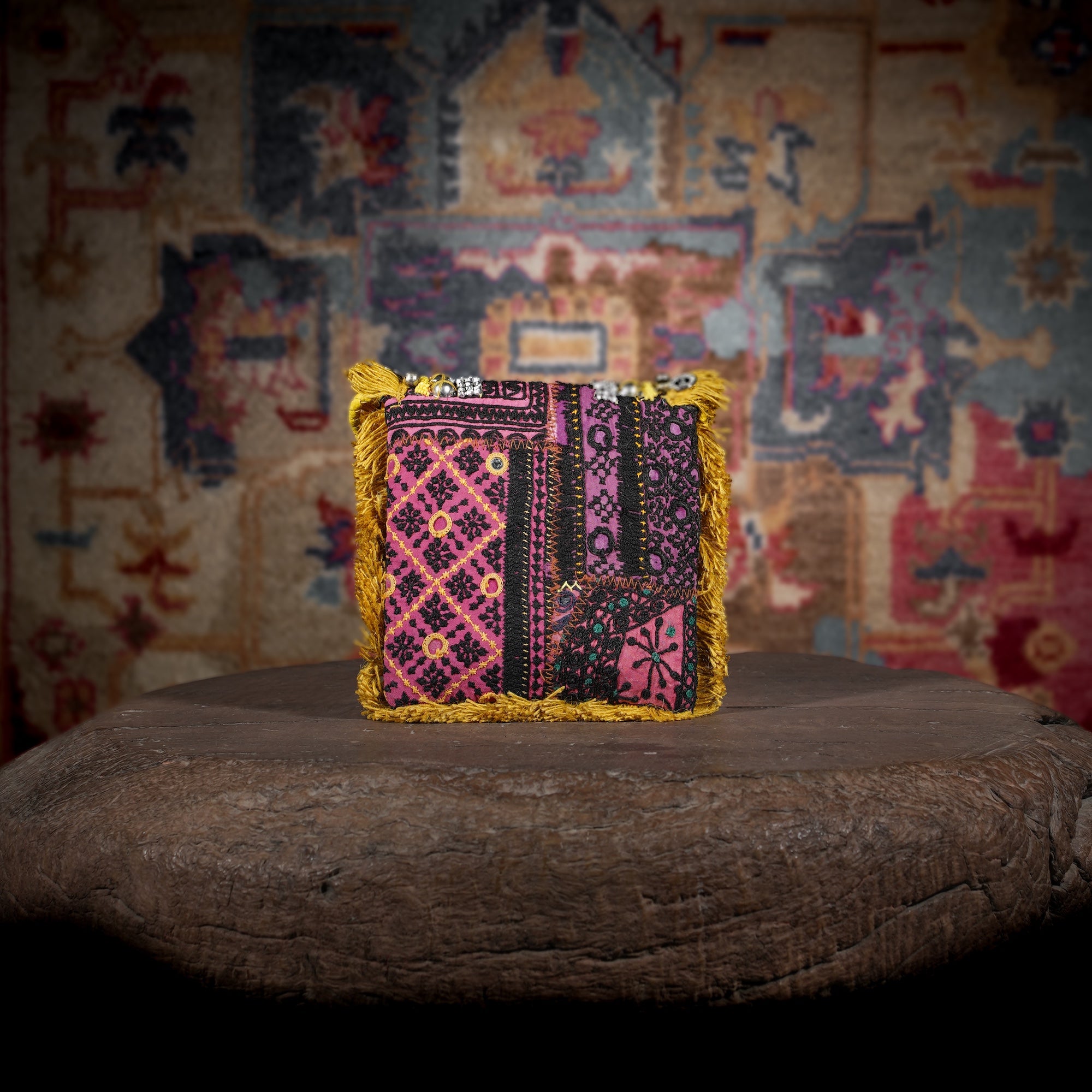 Mustard Banjara Minion Clutch 011
