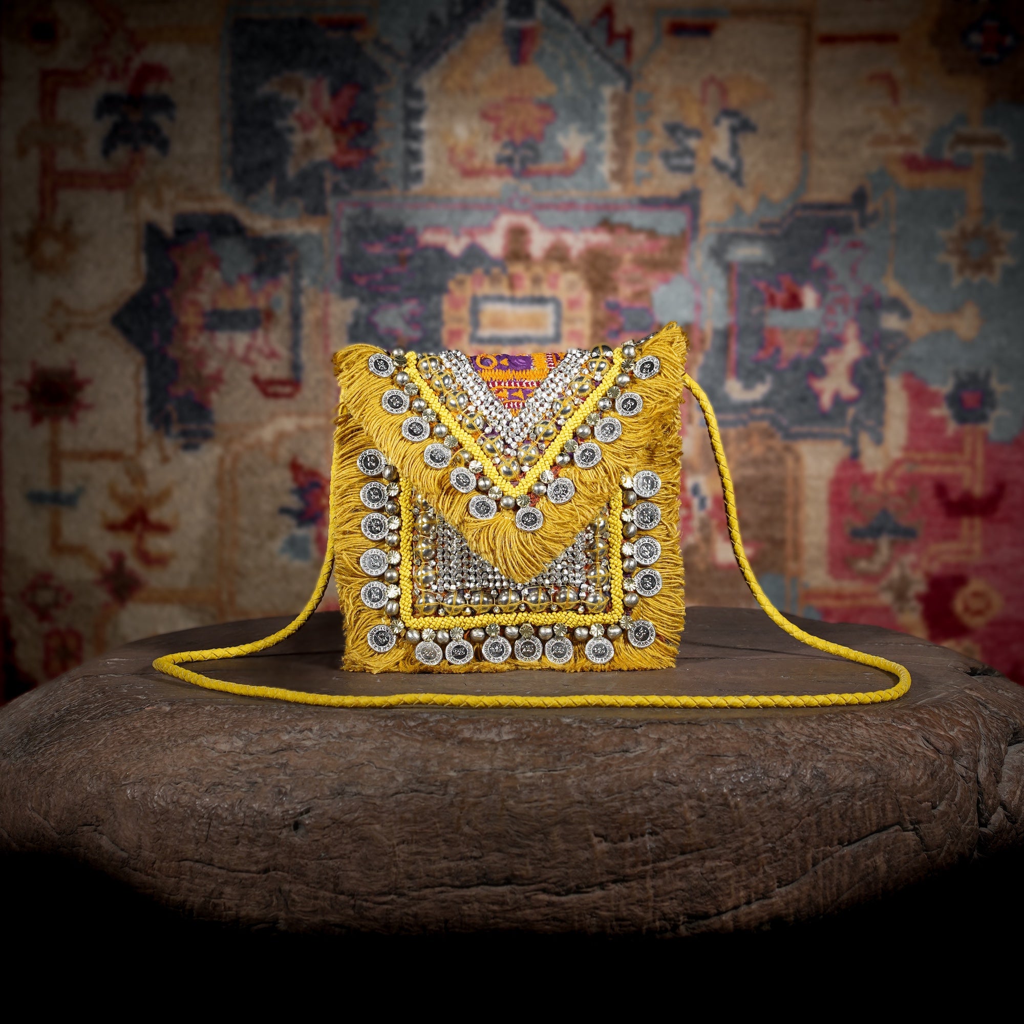 Mustard Banjara Minion Clutch 012