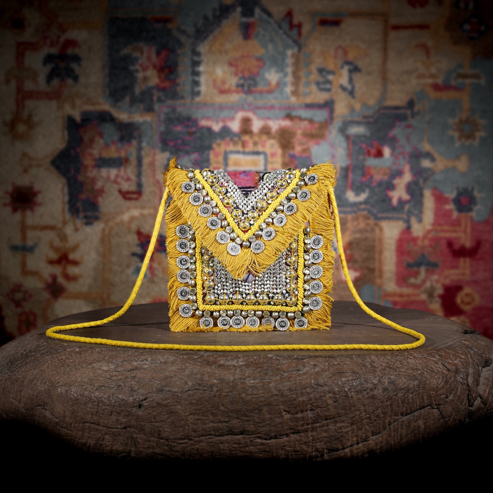 Mustard Banjara Minion Clutch 013